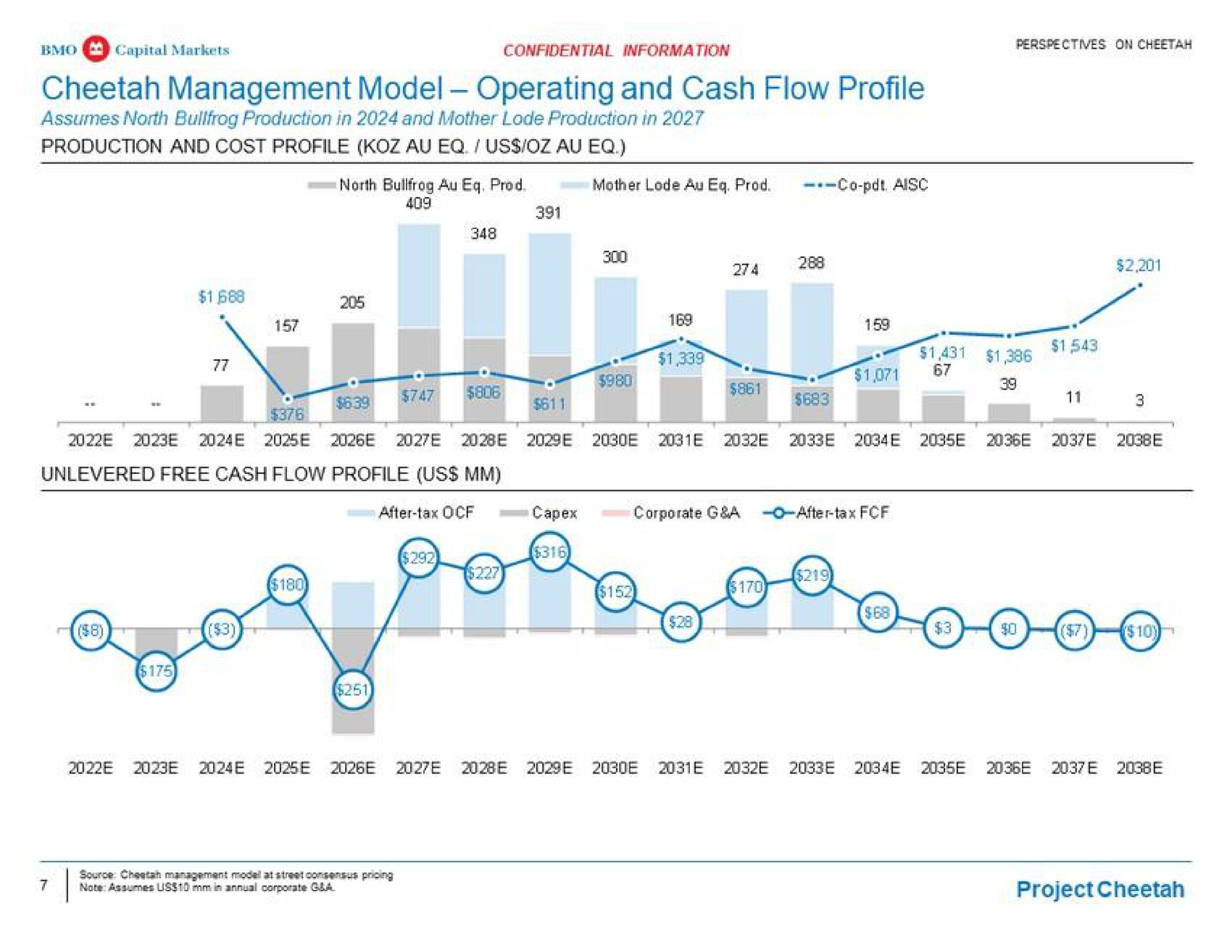 capital markets confidential information perspectives on cheetah cheetah management model operating and cash flow profile in a on a no | BMO Capital Markets