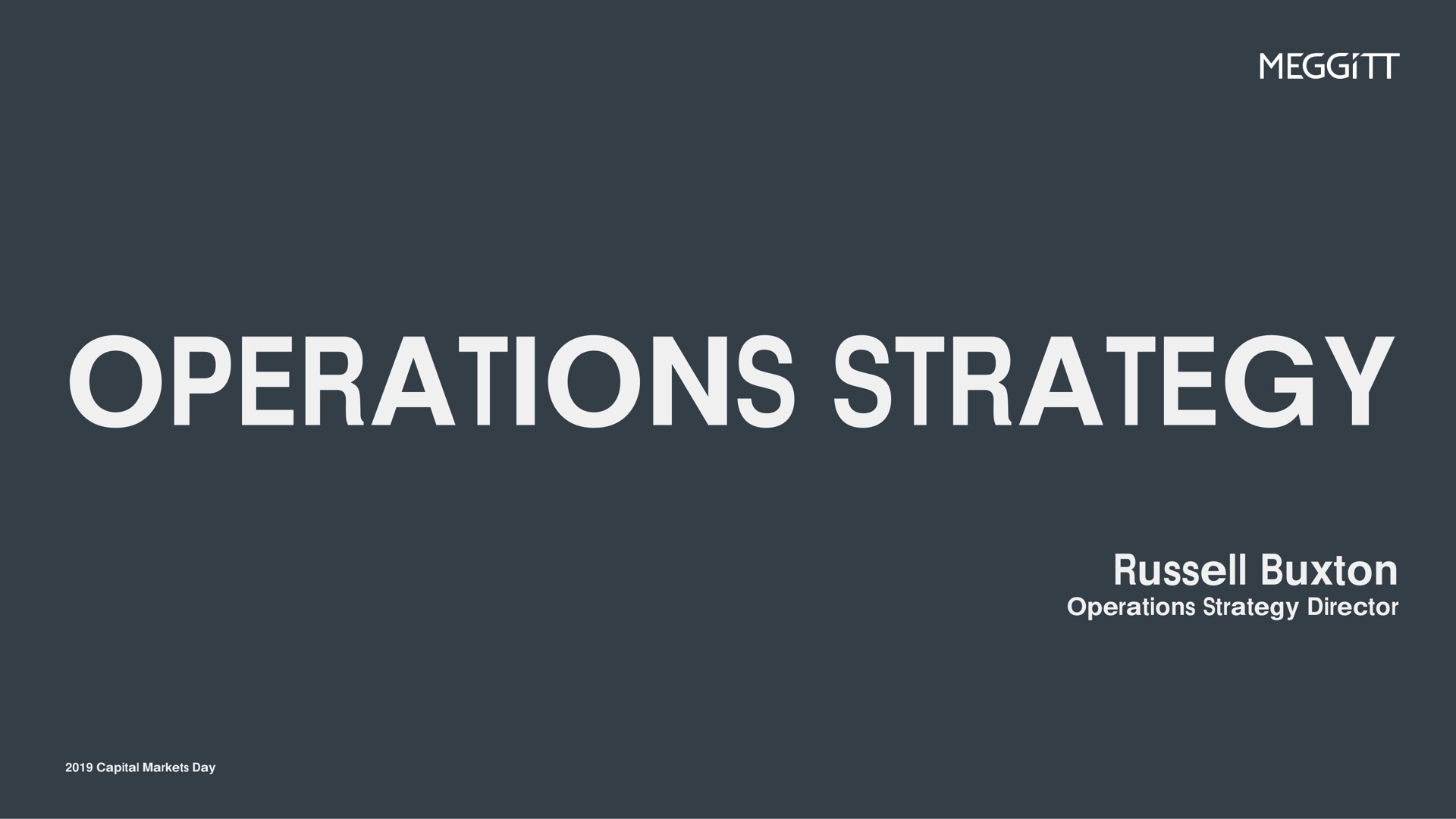 operations strategy ace | Meggitt