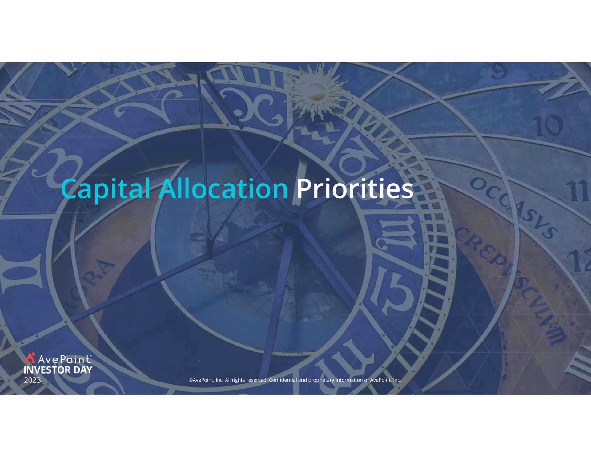 capital allocation priorities | AvePoint