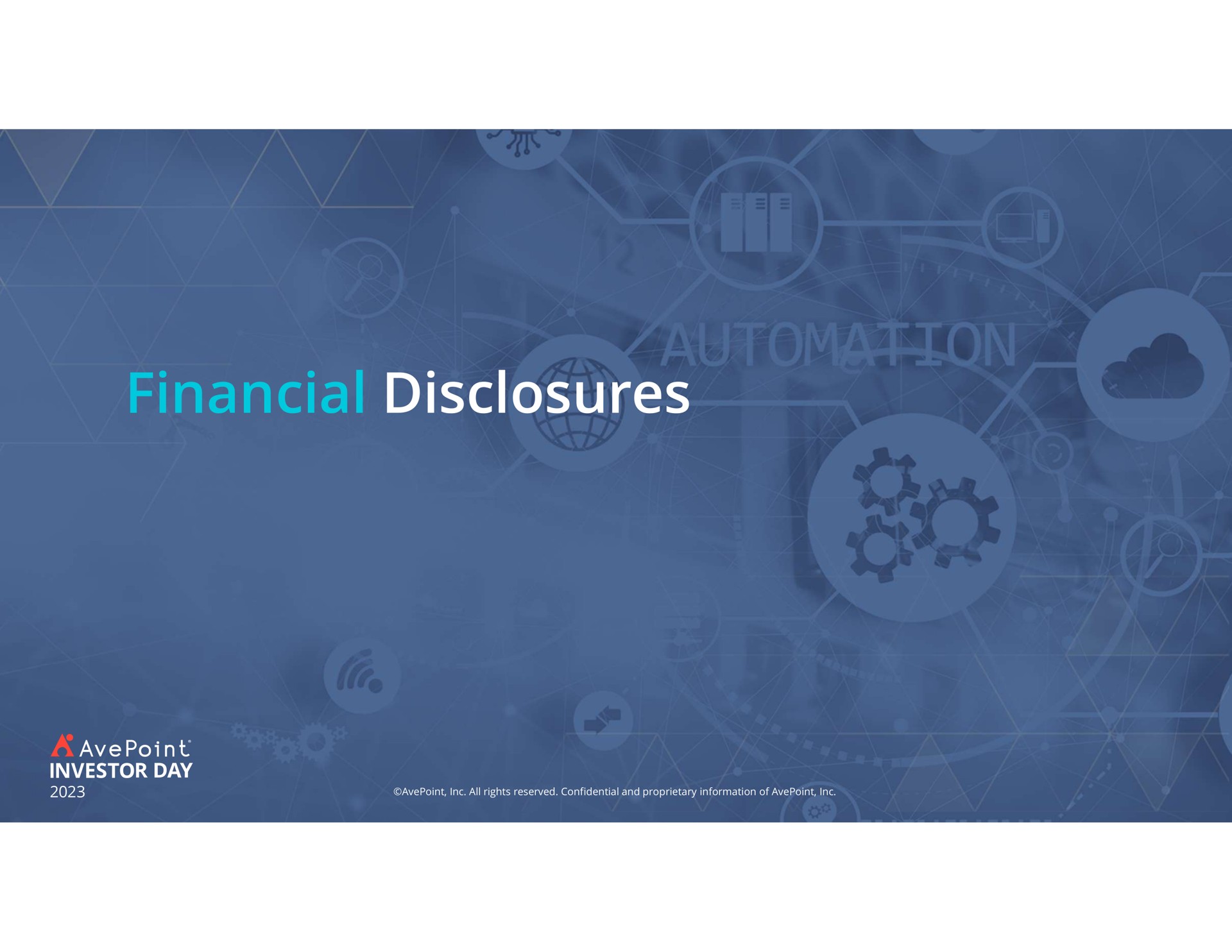 financial disclosures | AvePoint