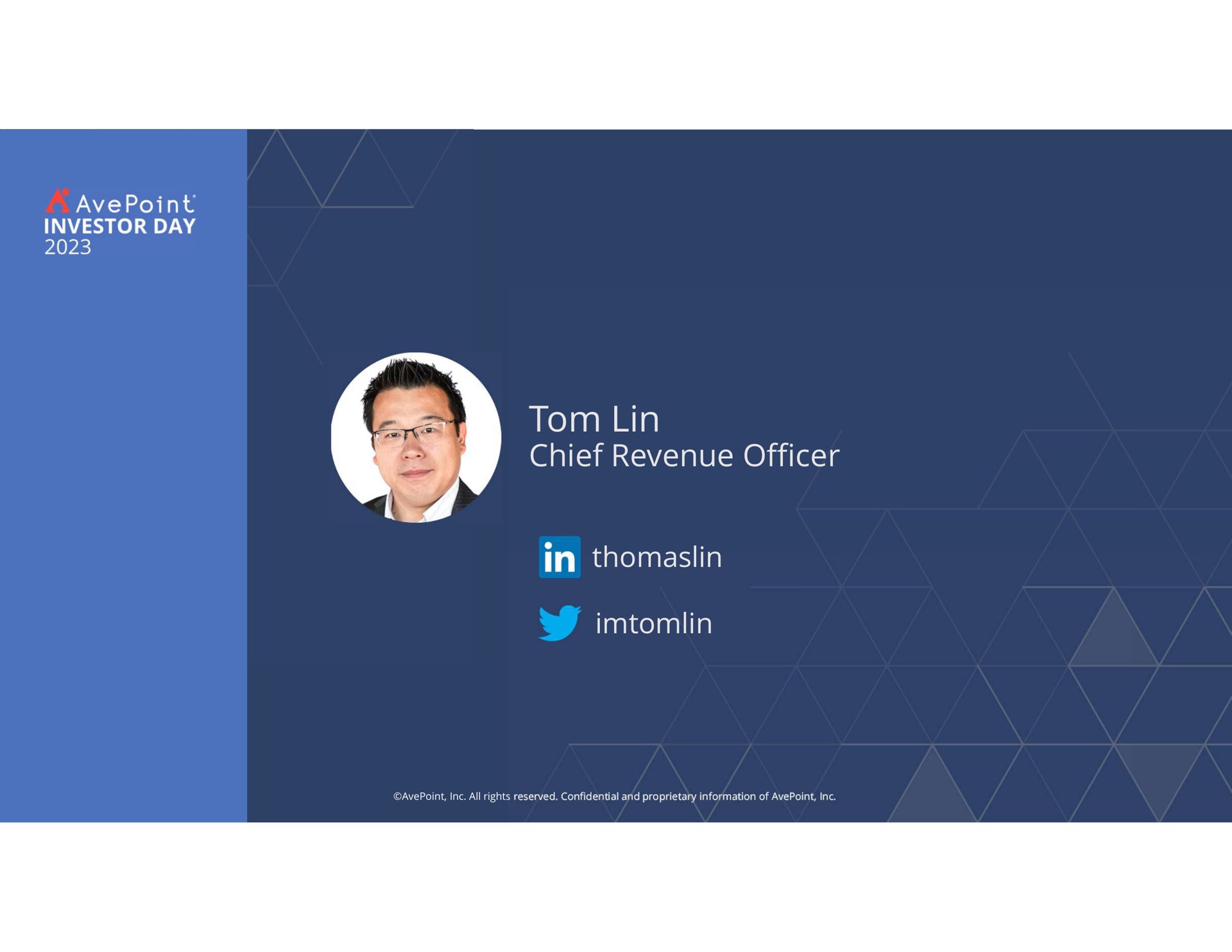 lin chief revenue officer | AvePoint