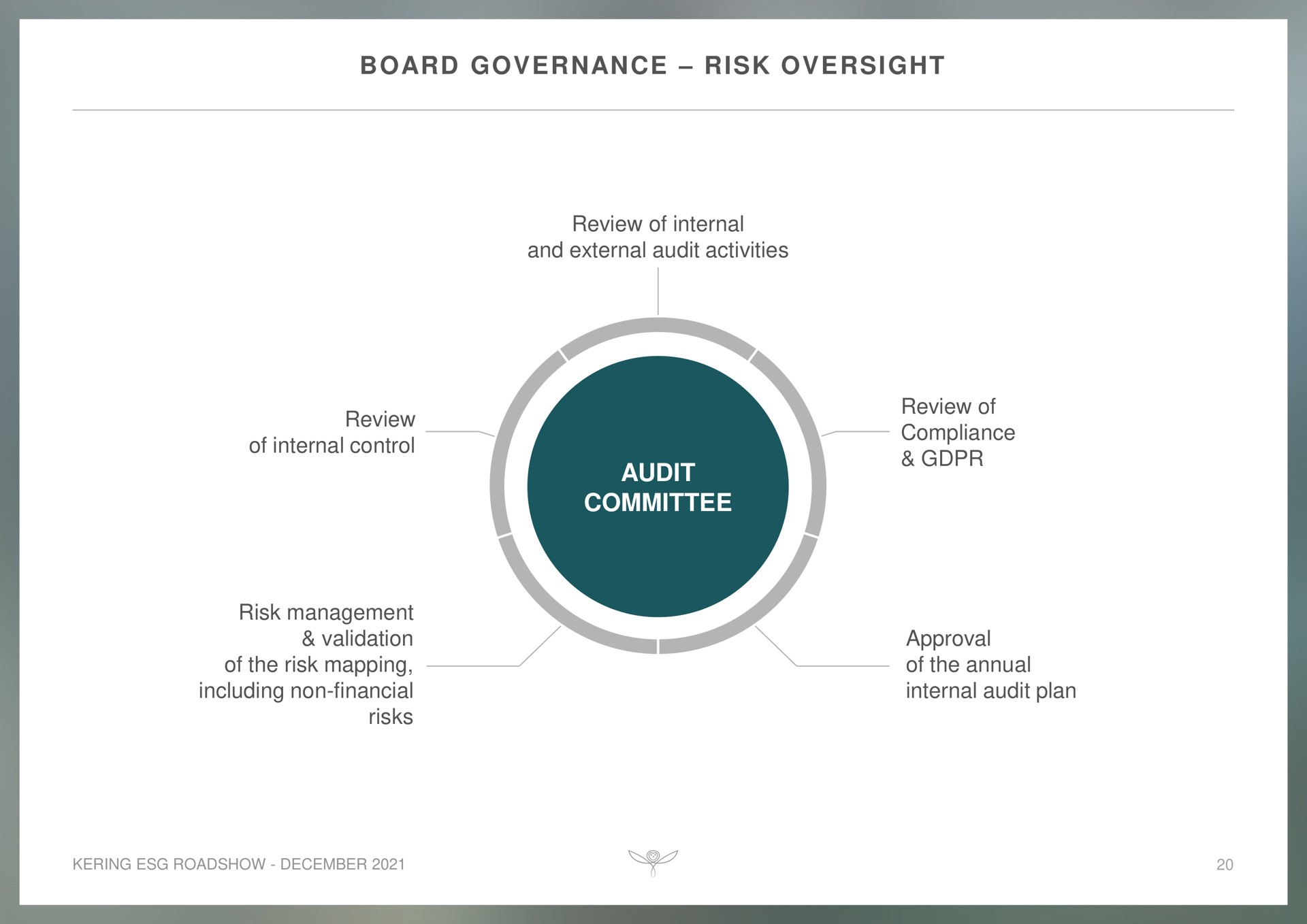 board governance risk oversight audit committee | Kering
