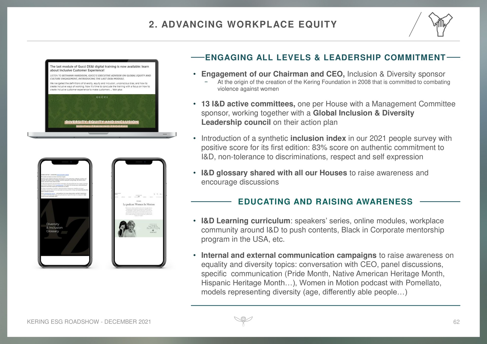 advancing workplace equity | Kering