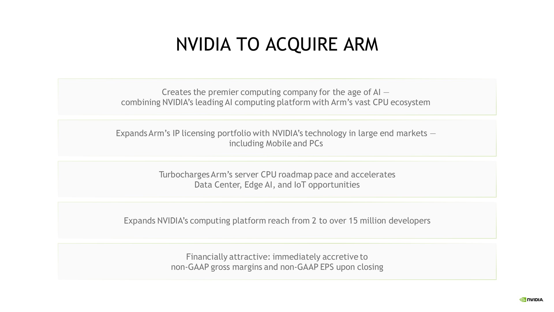 to acquire arm | NVIDIA