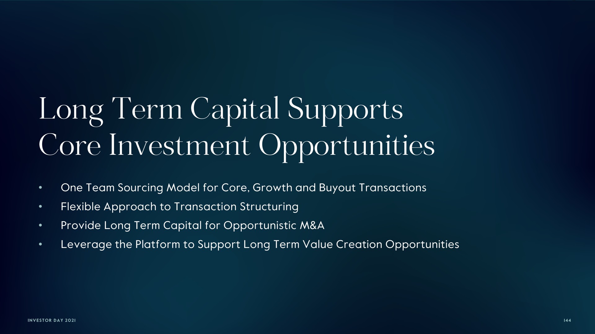 long term capital supports core investment opportunities | Carlyle