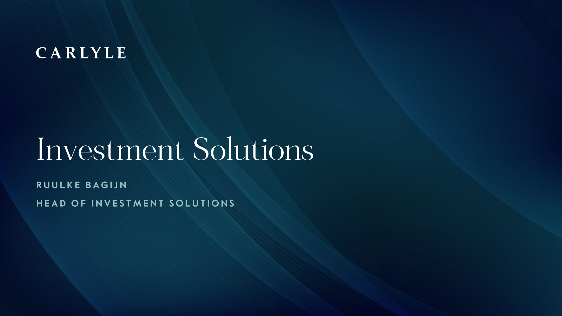 investment solutions | Carlyle