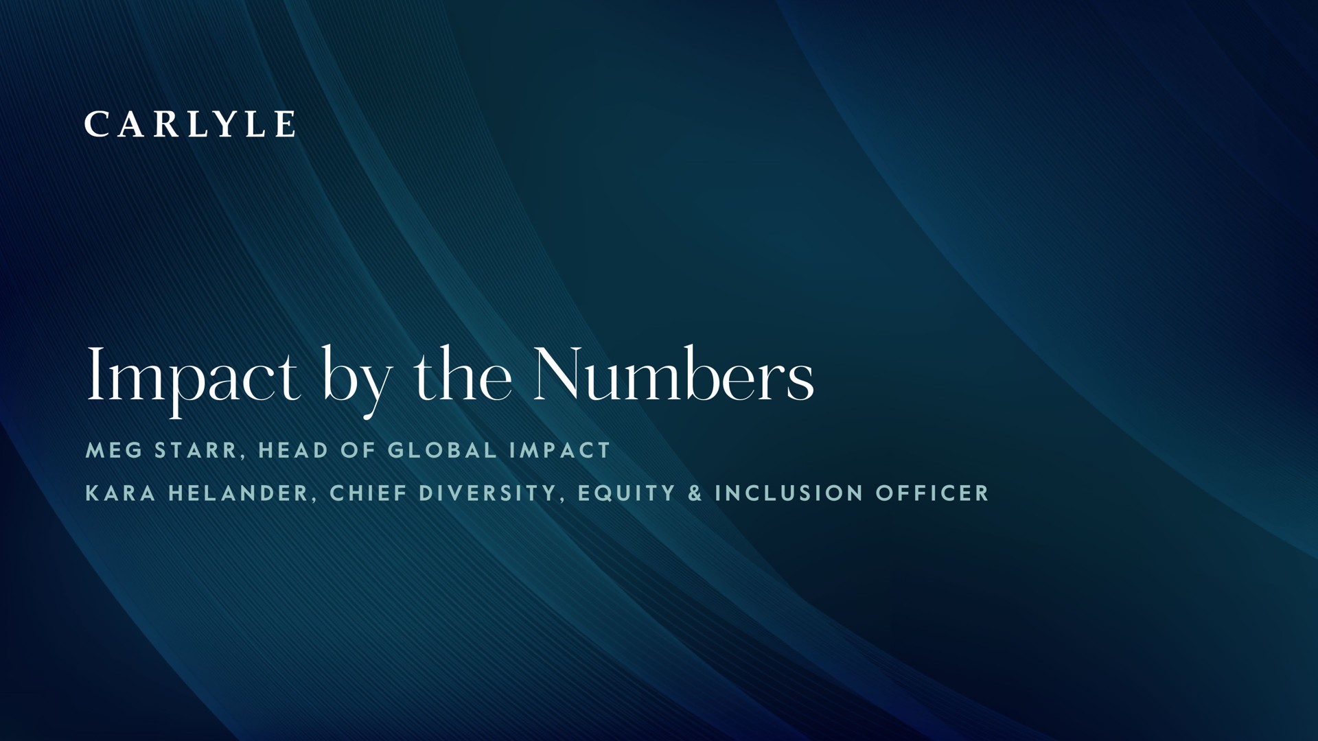impact by the numbers | Carlyle