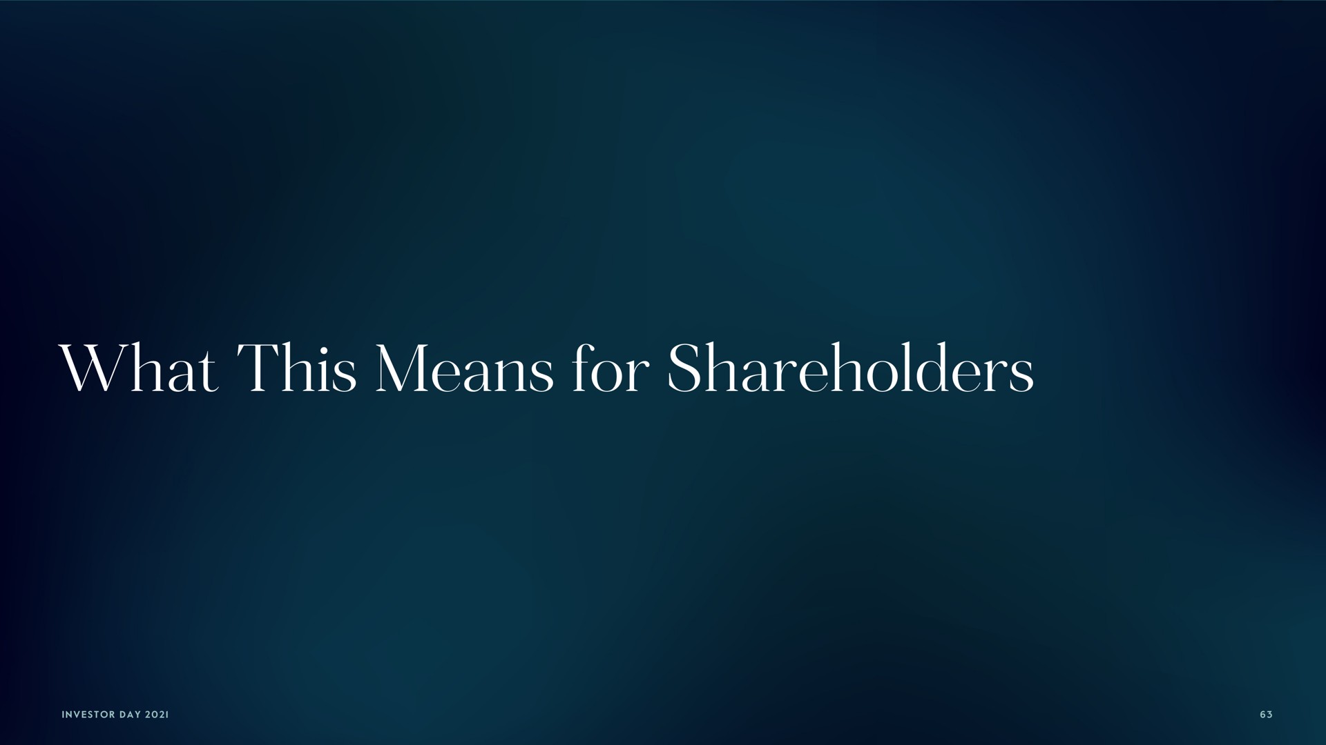 what this means for shareholders | Carlyle
