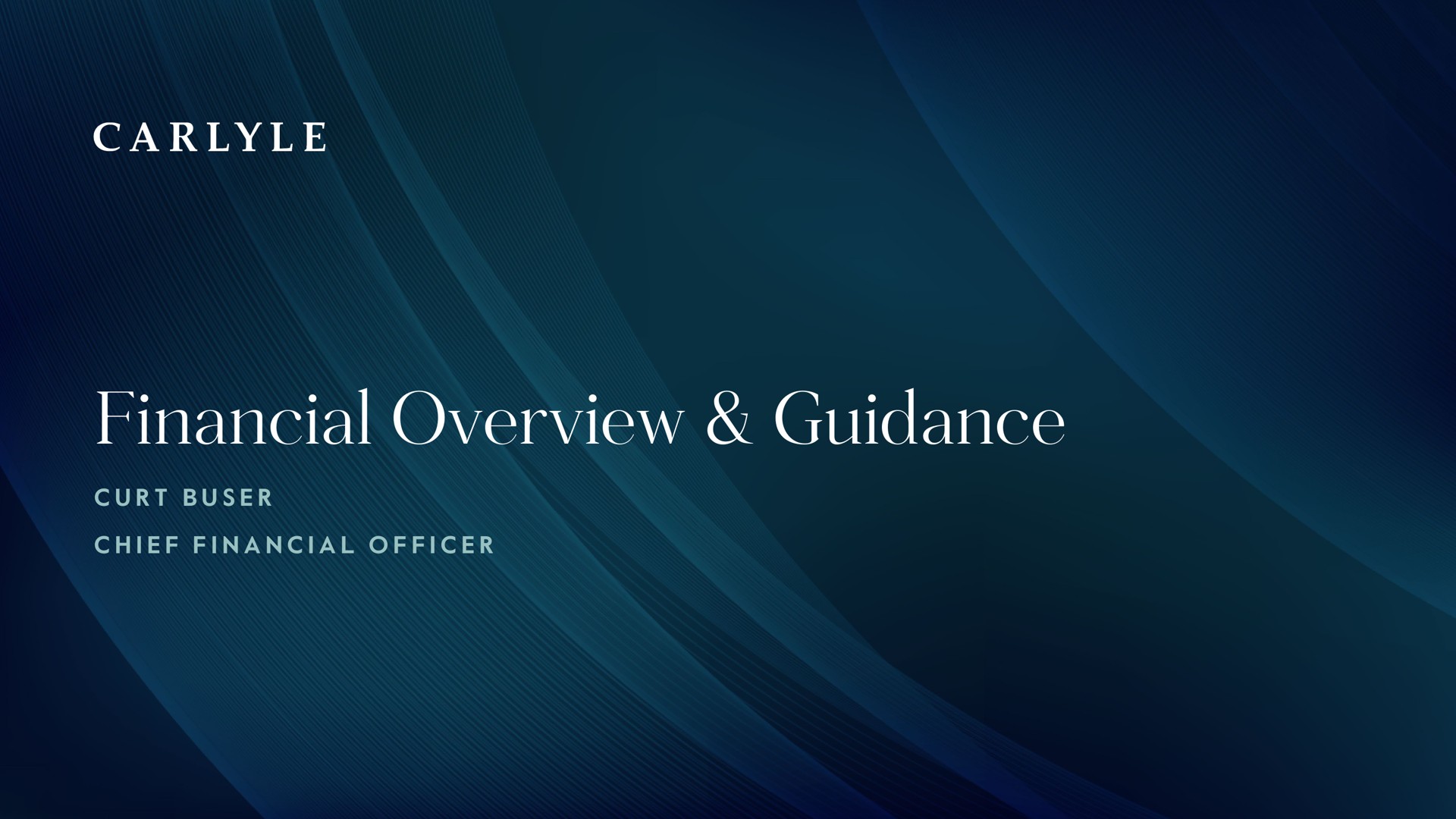financial overview guidance | Carlyle