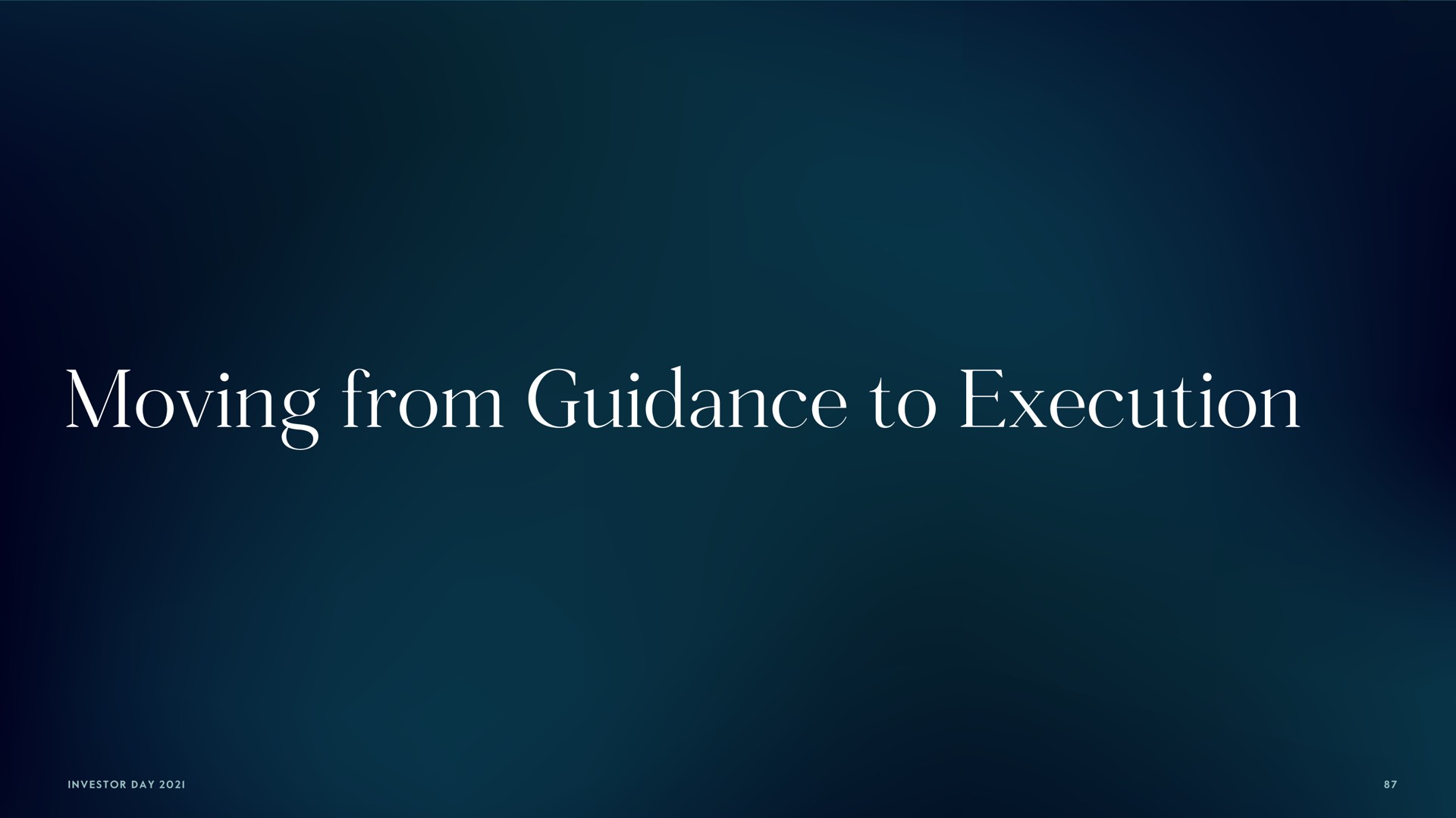 moving from guidance to execution | Carlyle