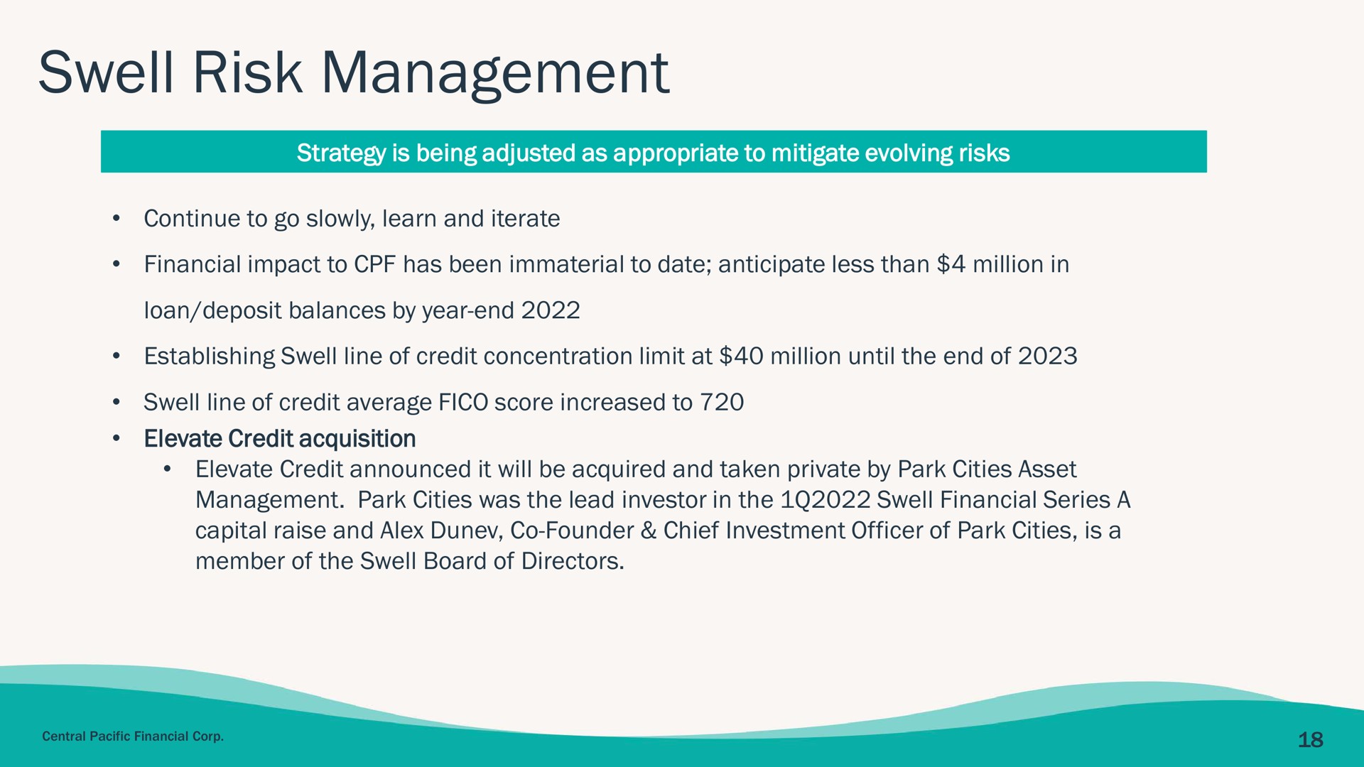 swell risk management | Central Pacific Financial