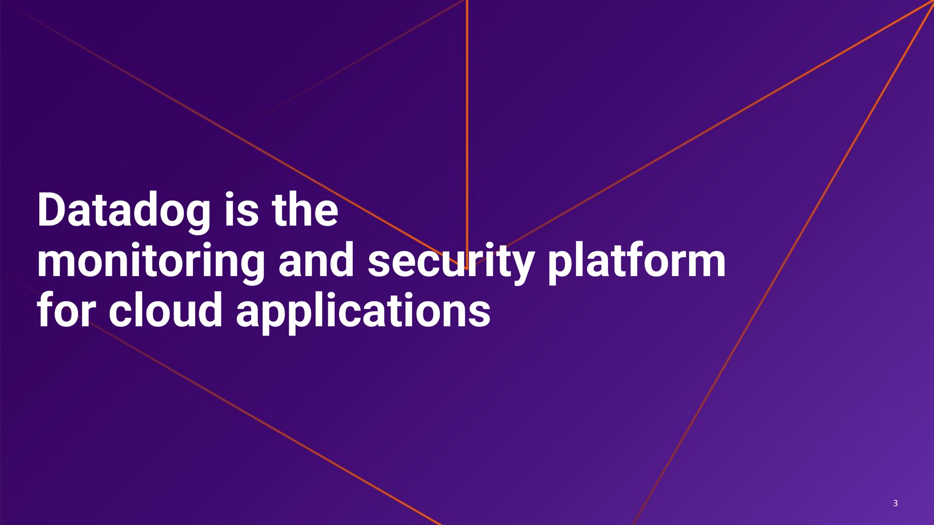 is the monitoring and security platform for cloud applications | Datadog