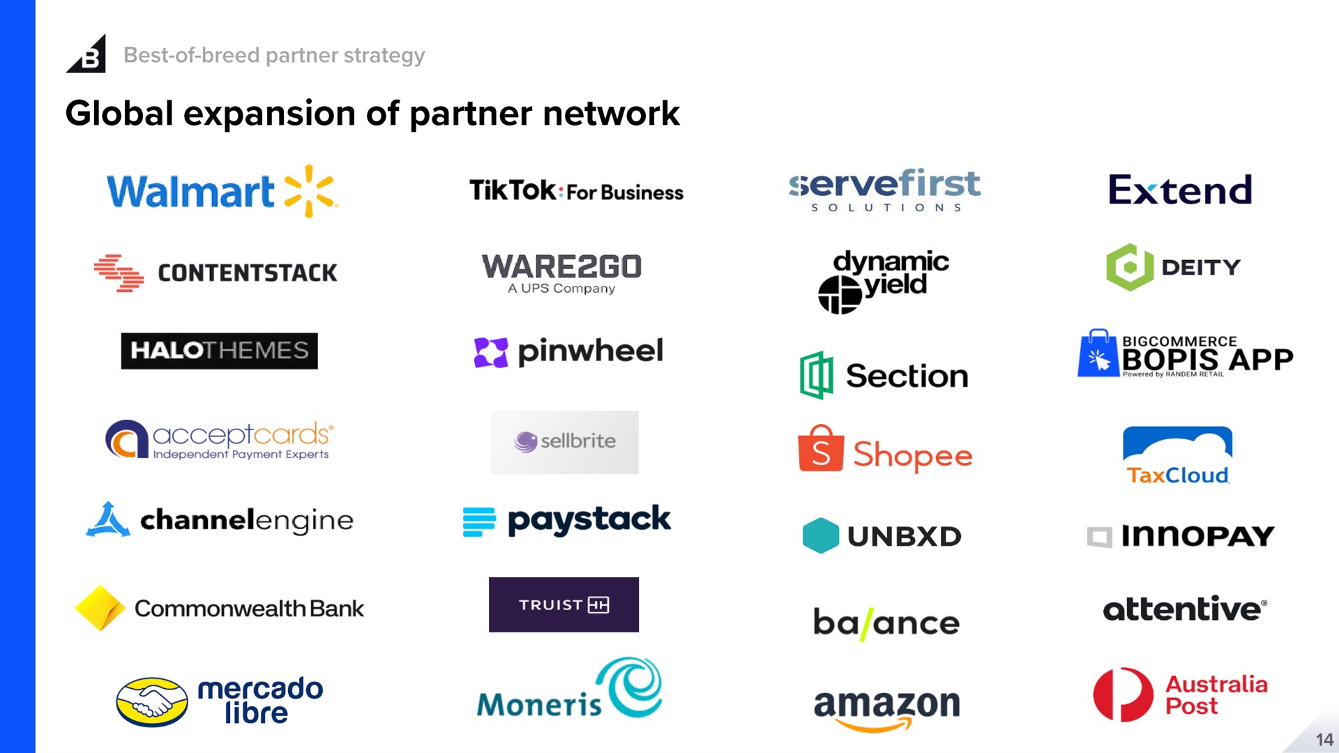 a global expansion of partner network extend a section attentive | BigCommerce