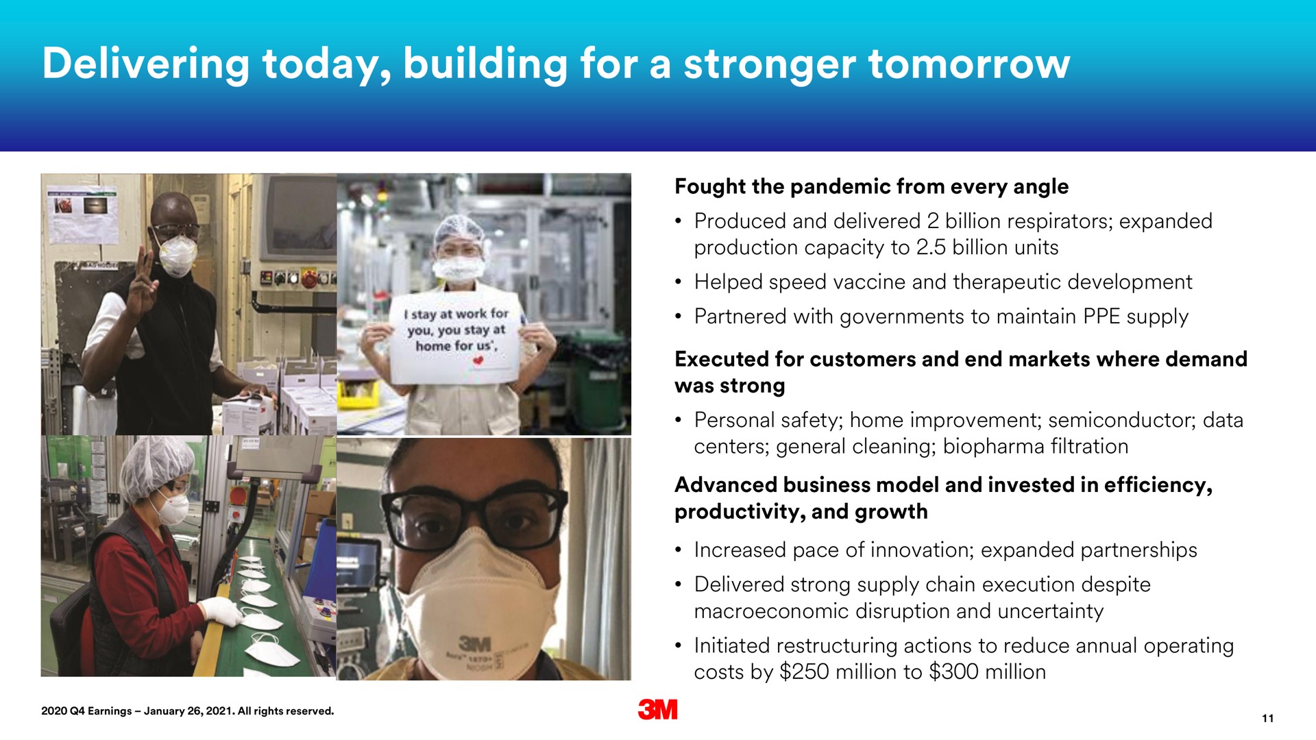 delivering today building for a tomorrow | 3M
