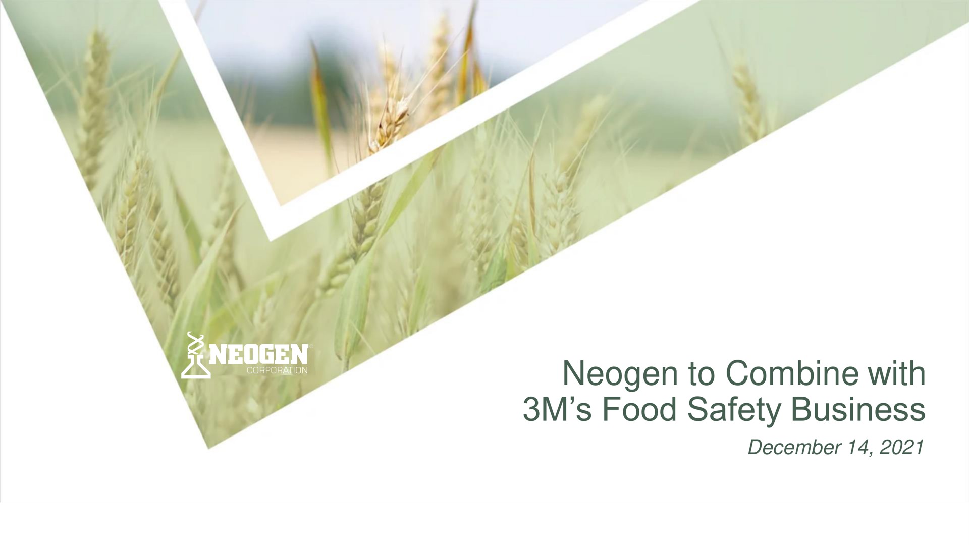 to combine with food safety business | 3M