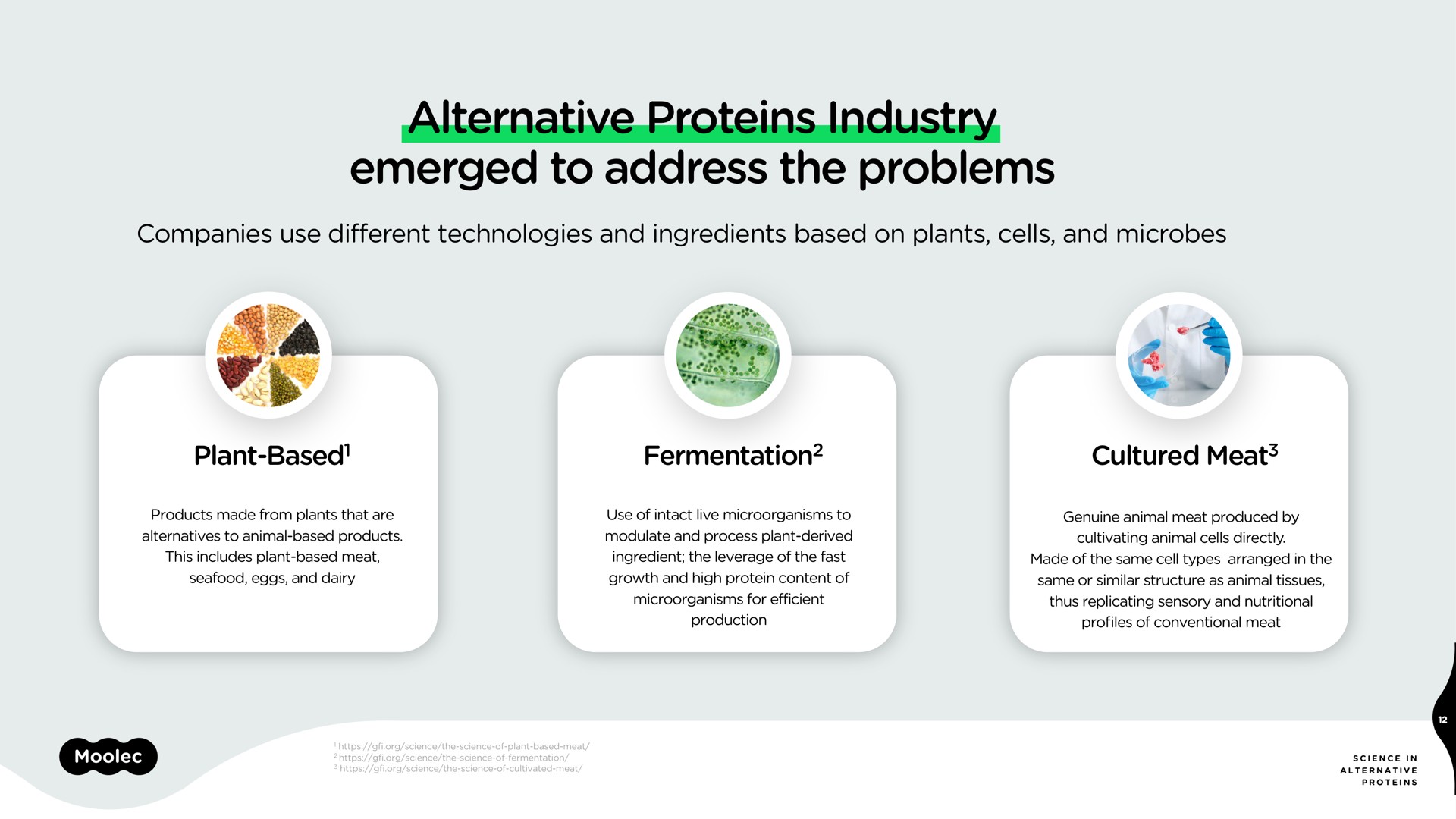 alternative proteins industry emerged to address the problems | Moolec Science