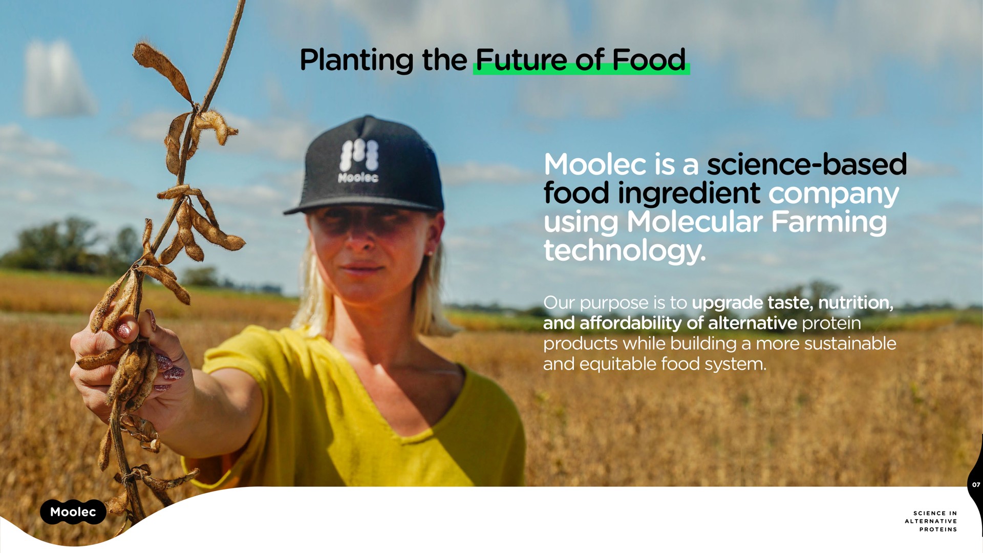 planting the future of food is a science based food ingredient company using molecular farming technology ass | Moolec Science