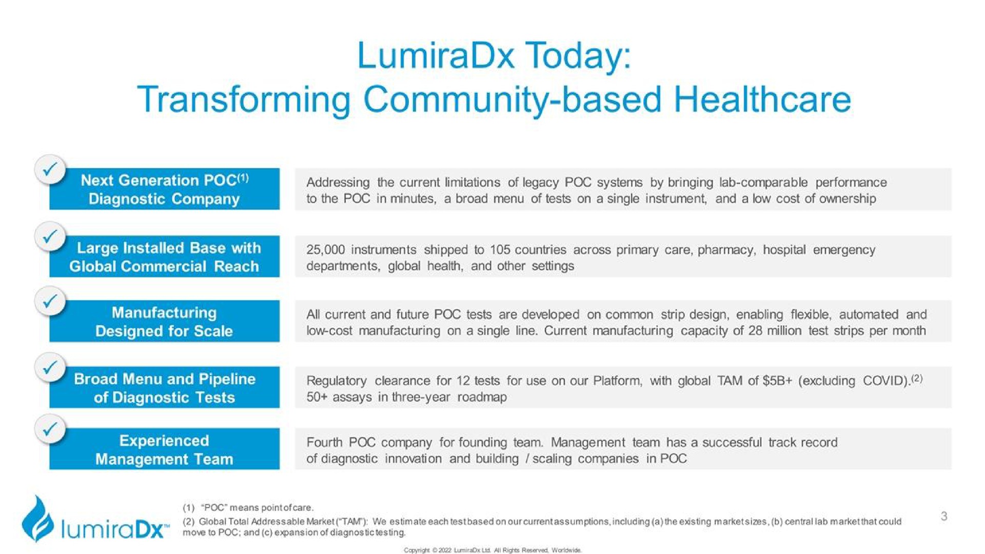 today transforming community based | LumiraDx