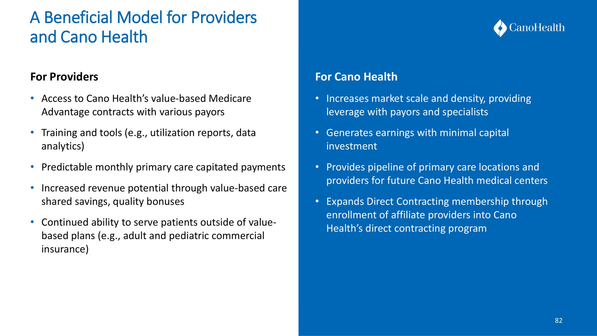 a beneficial model for providers and health | Cano Health