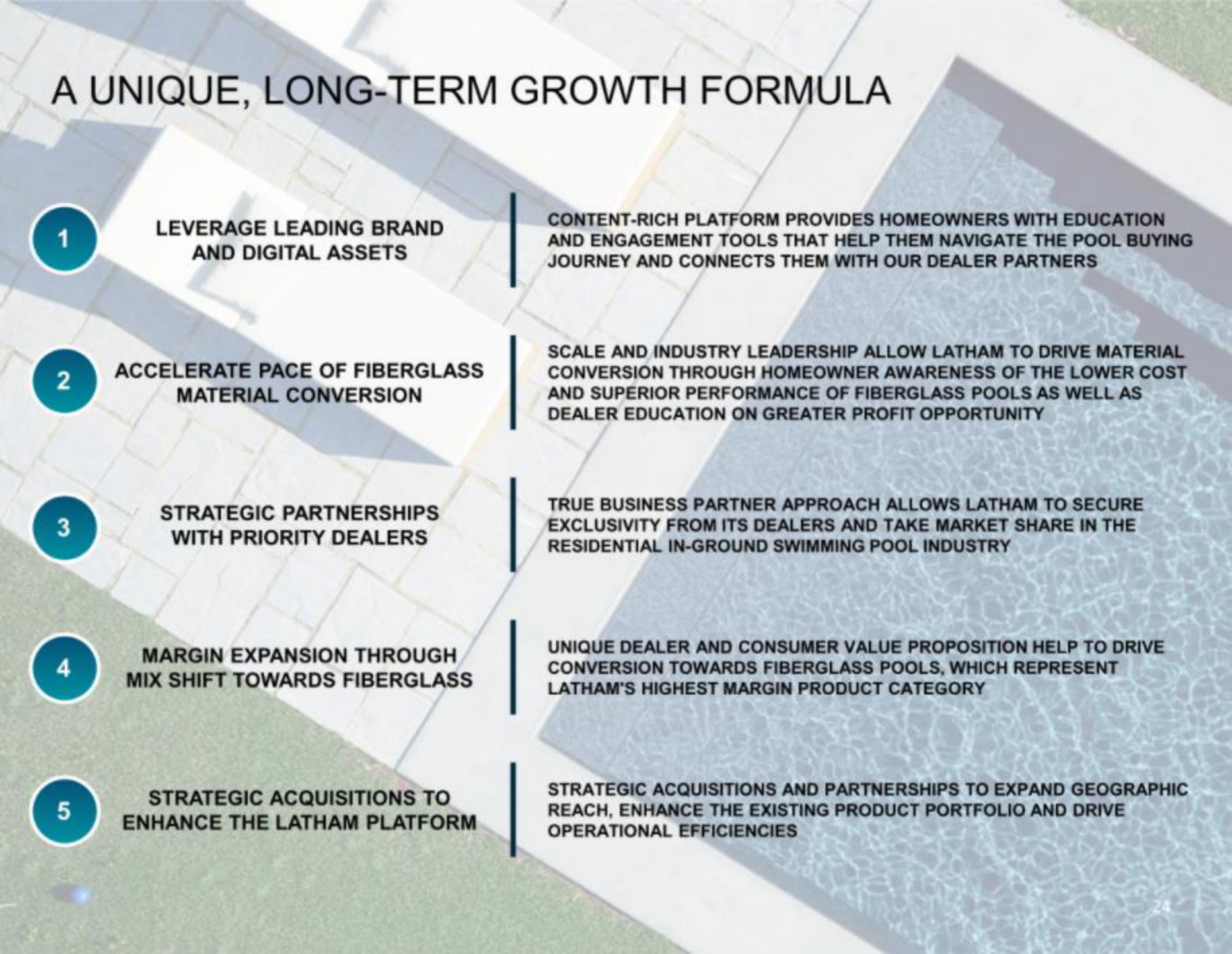 a unique long term growth formula | Latham Pool Company