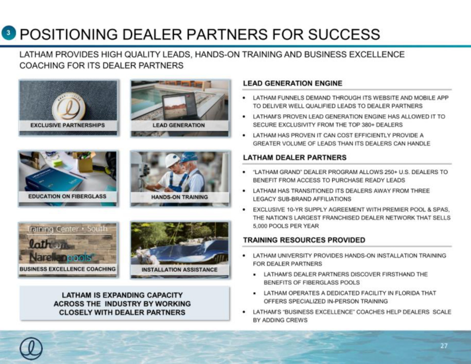 positioning dealer partners for success | Latham Pool Company
