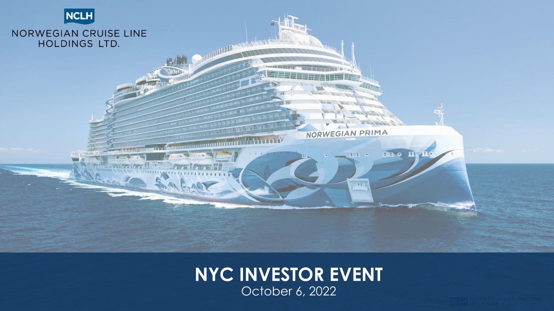 investor event | Norwegian Cruise Line