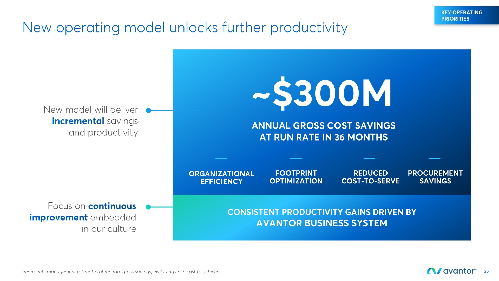 new operating model unlocks further productivity | Avantor