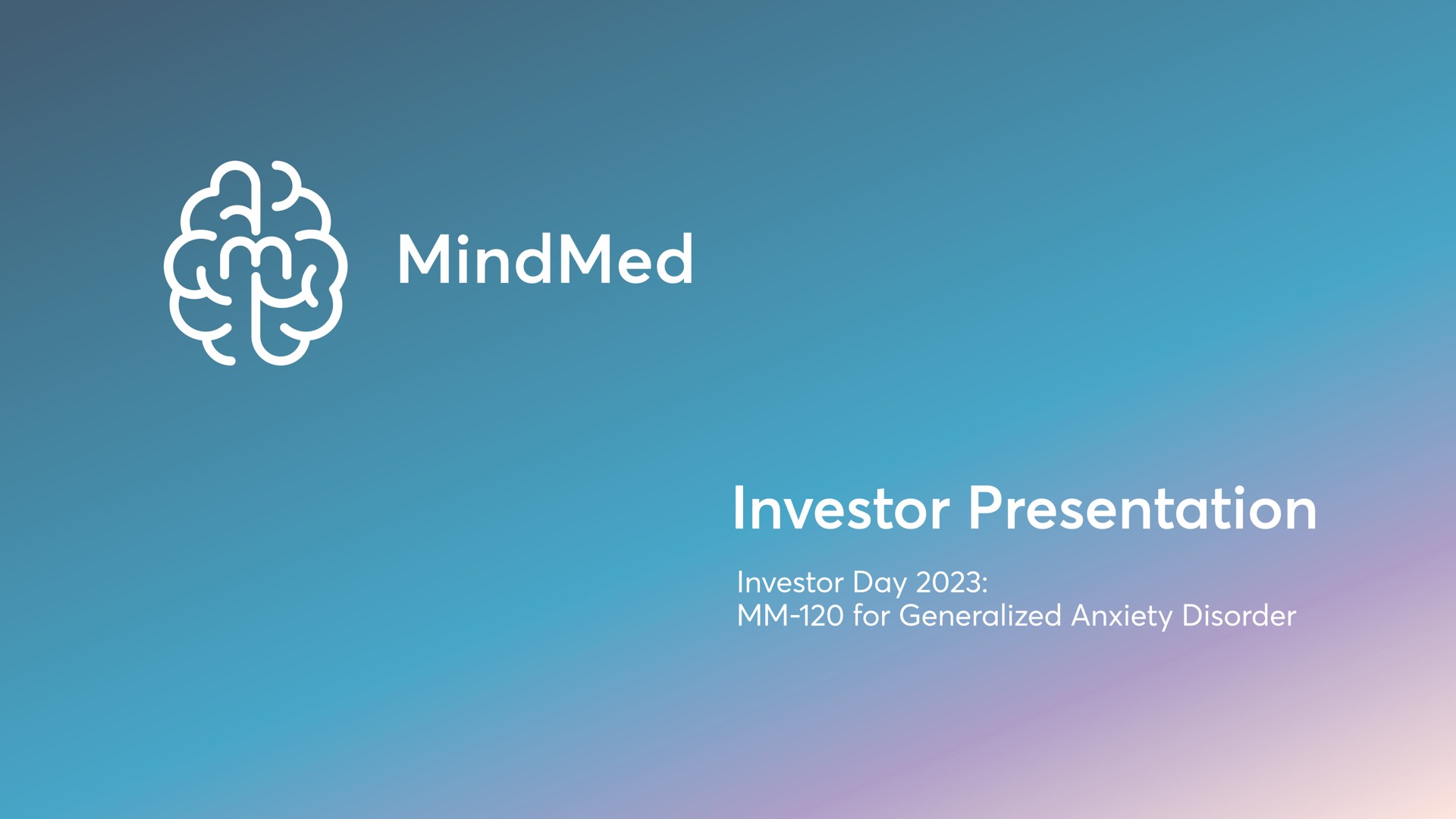 investor presentation | MindMed