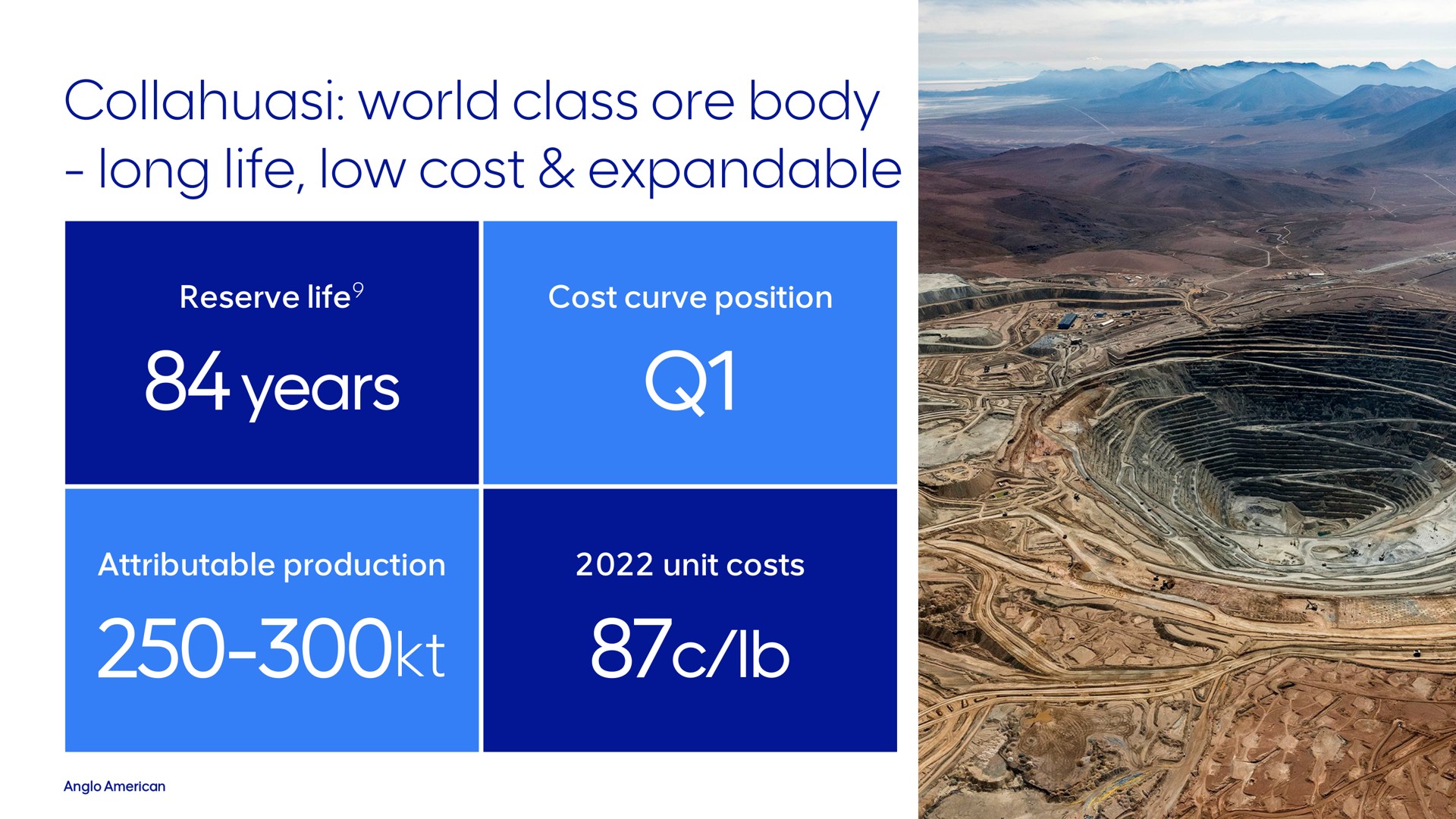 world class ore body long life low cost years | AngloAmerican