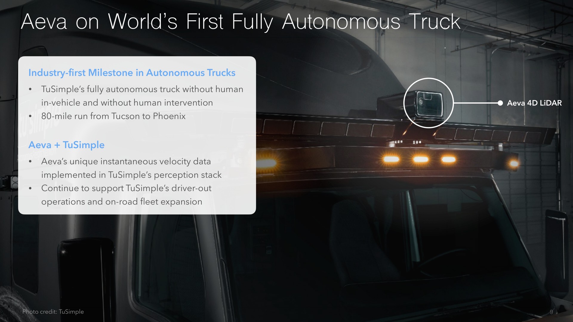 on world first fully autonomous truck | Aeva