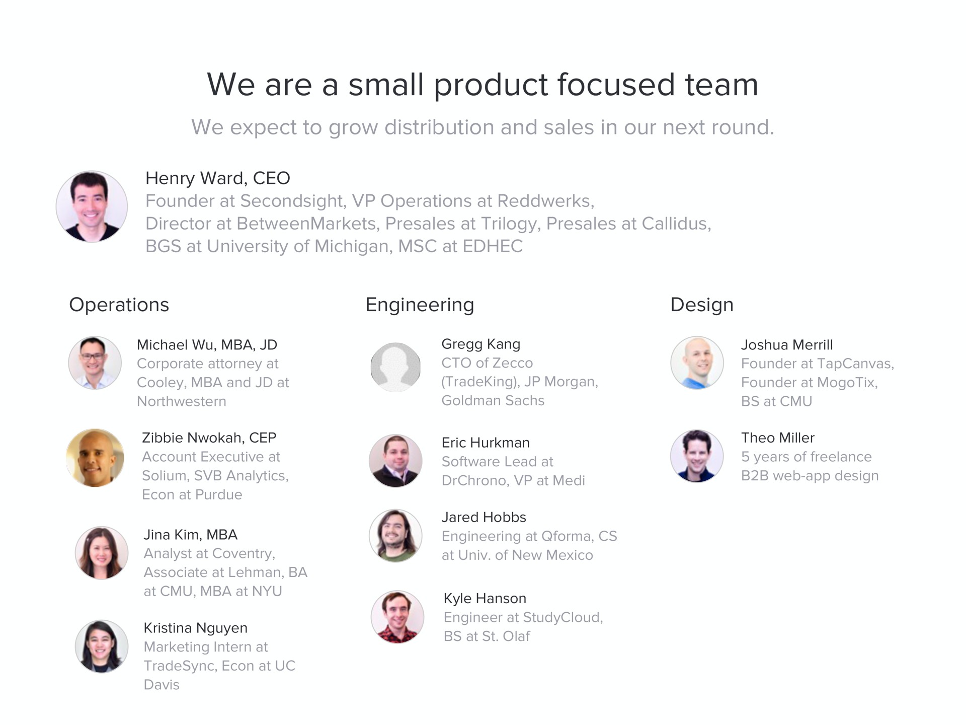 we are a small product focused team | Carta