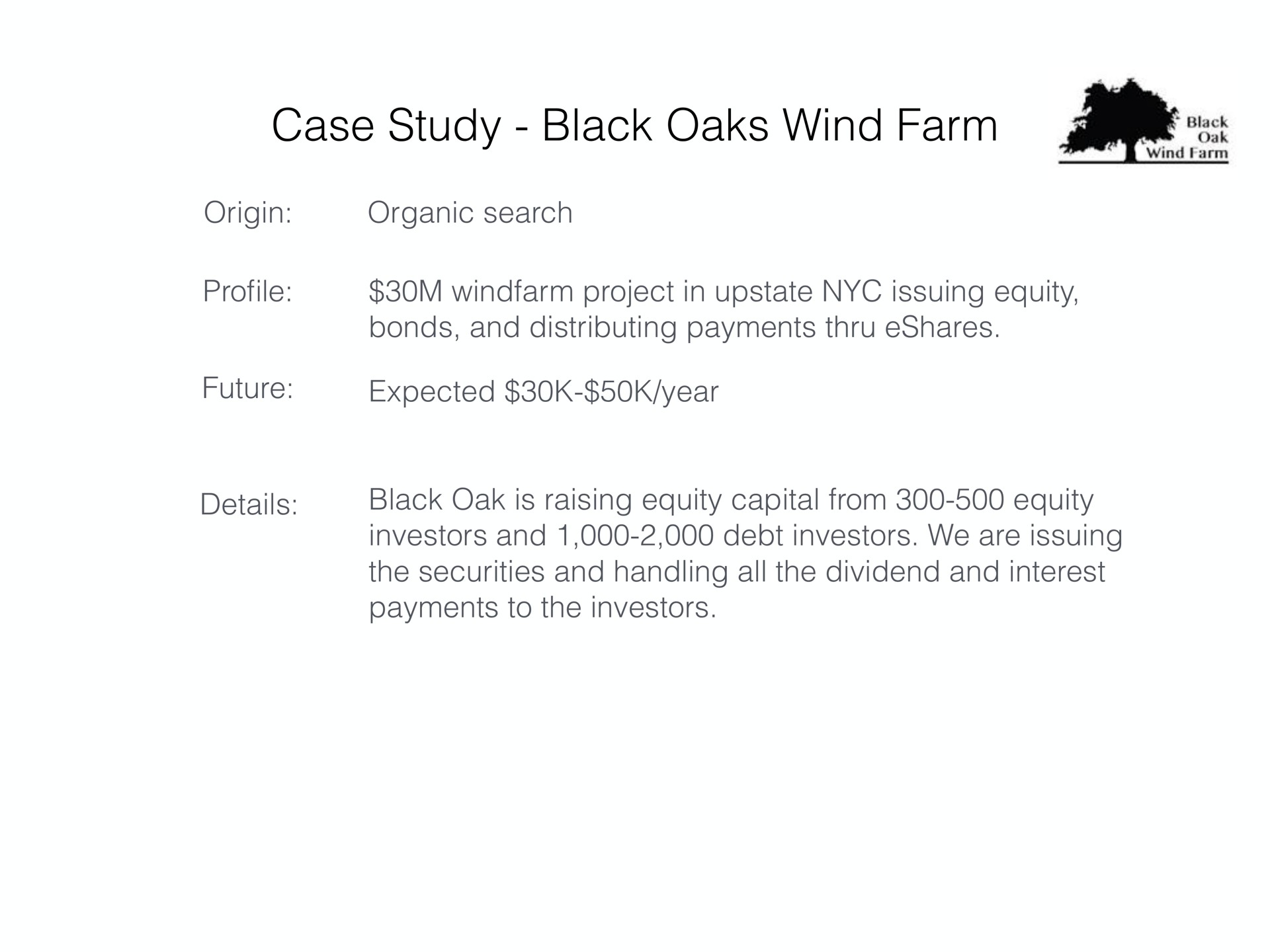 case study black oaks wind farm | Carta