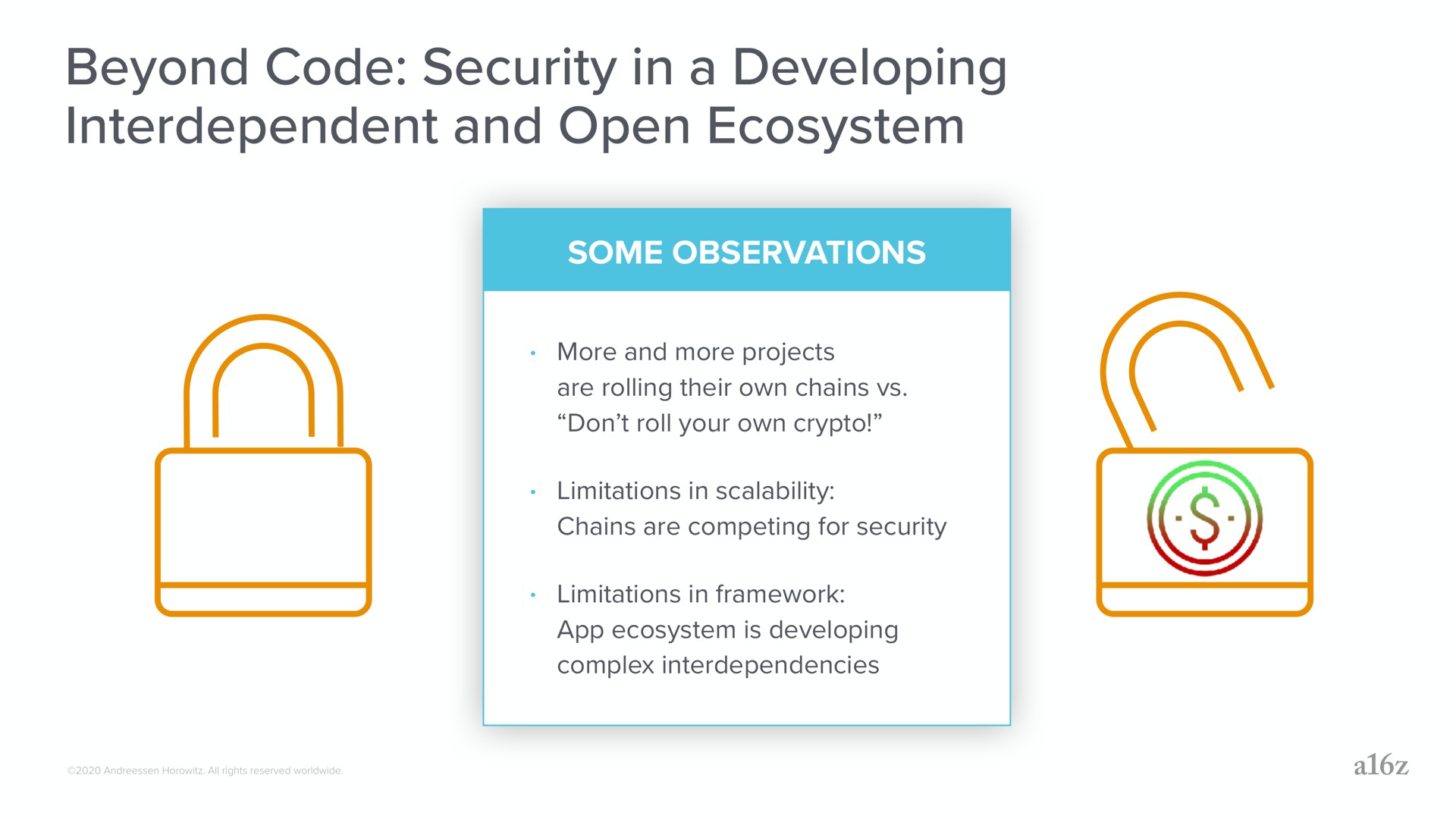 beyond code security in a developing interdependent and open ecosystem | a16z
