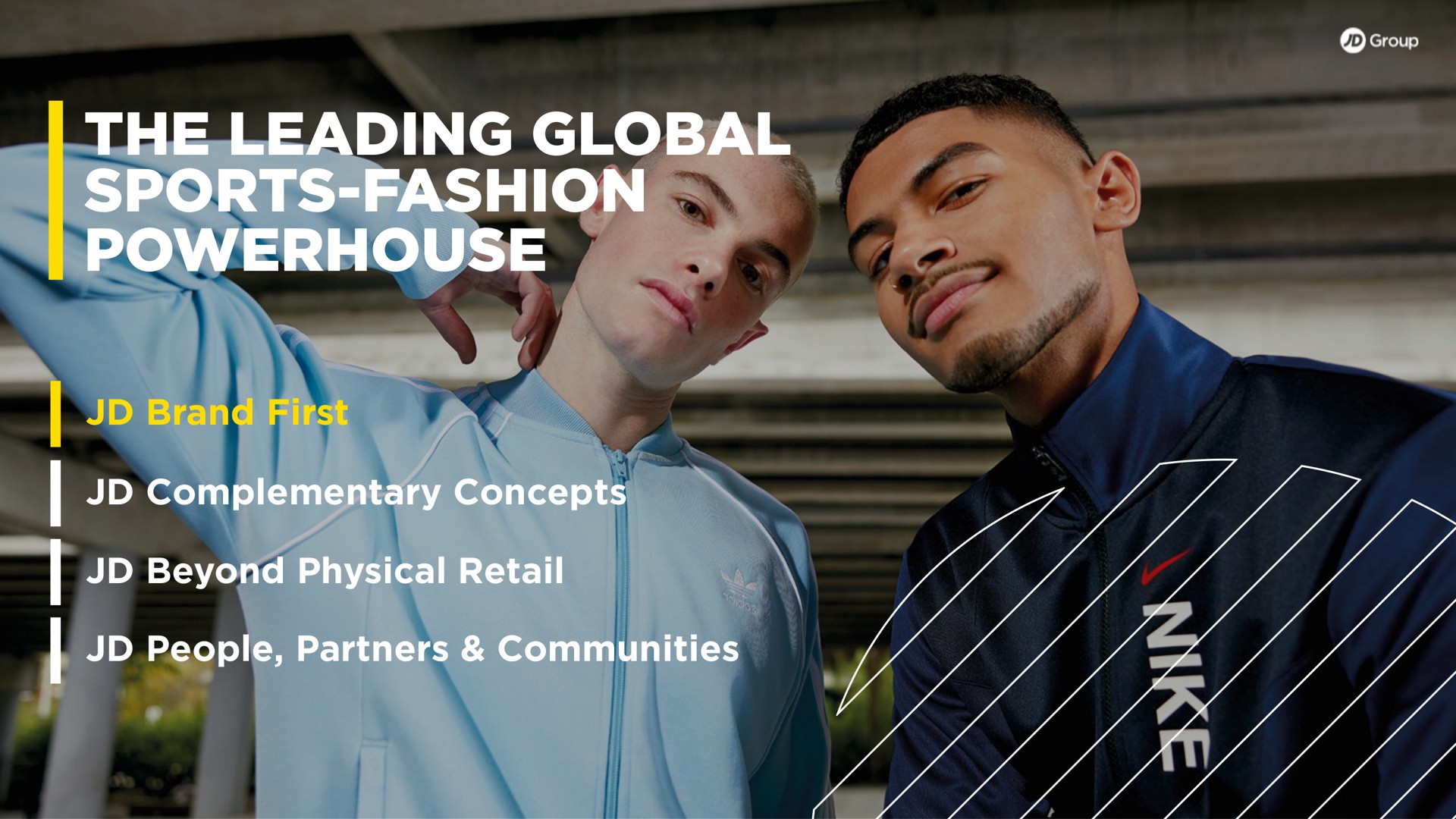 the leading global sports fashion powerhouse brand first complementary concepts beyond physical retail people partners communities | JD Sports