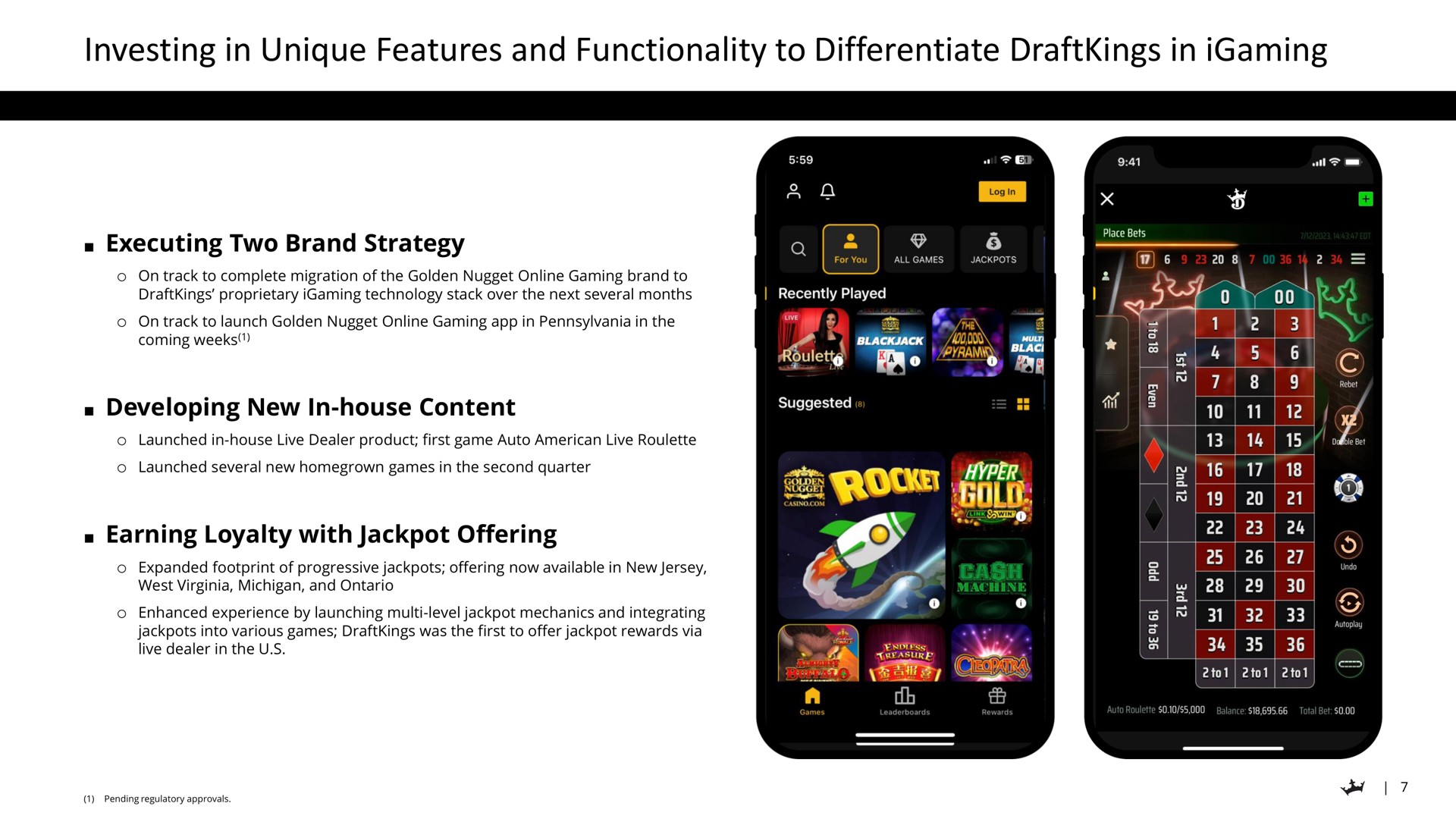investing in unique features and functionality to differentiate in | DraftKings