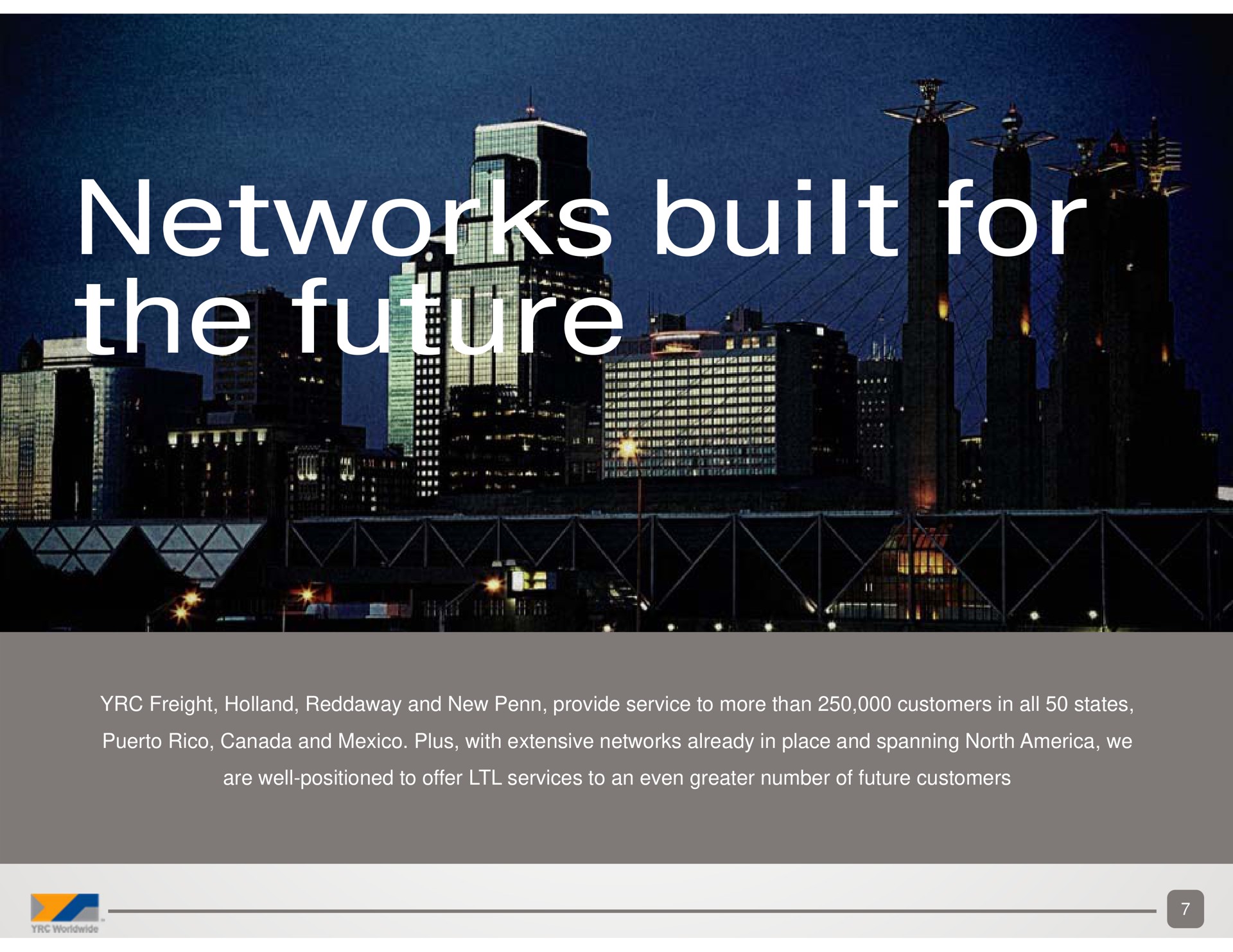 networks built for the future a | Yellow Corporation