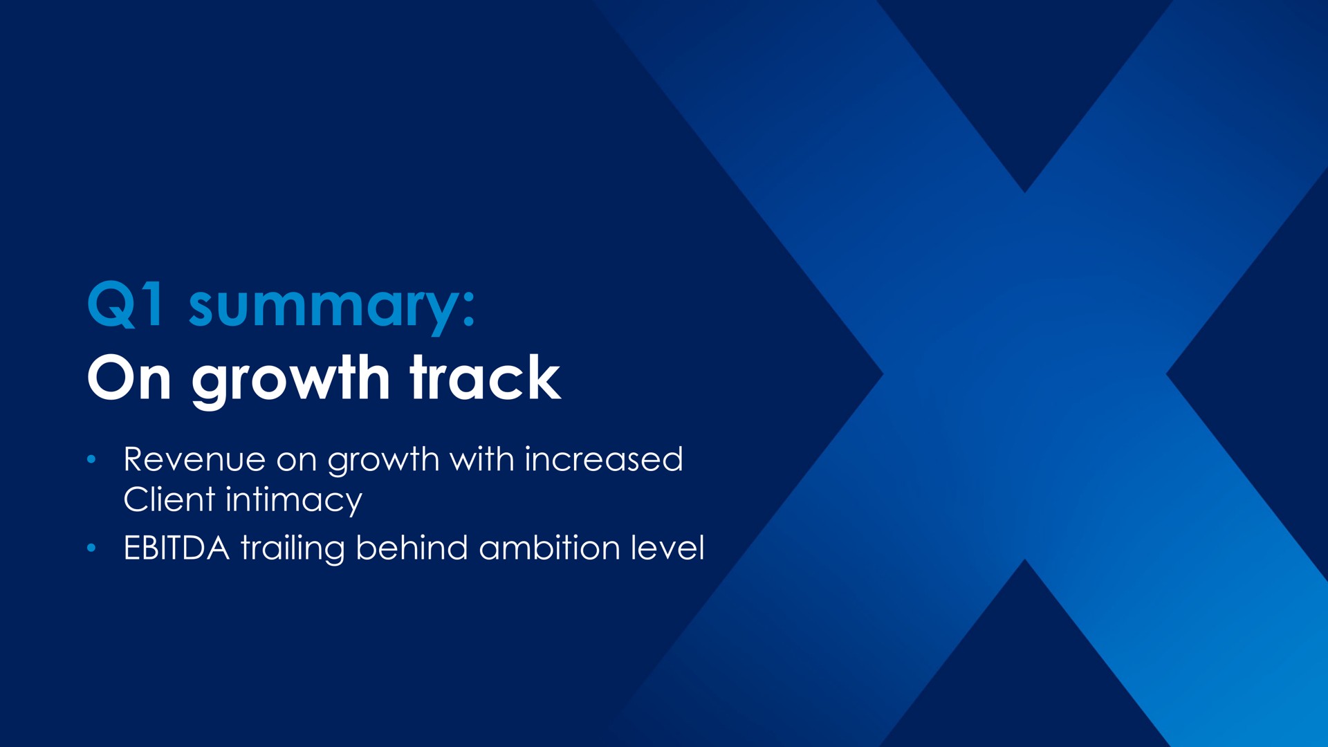 summary on growth track revenue with increased client intimacy trailing behind ambition level | Nixu