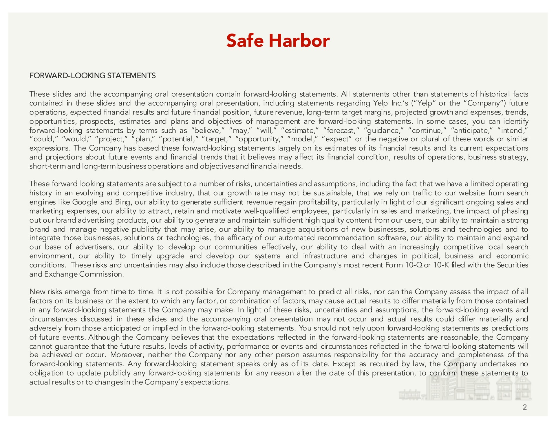 safe harbor | Yelp