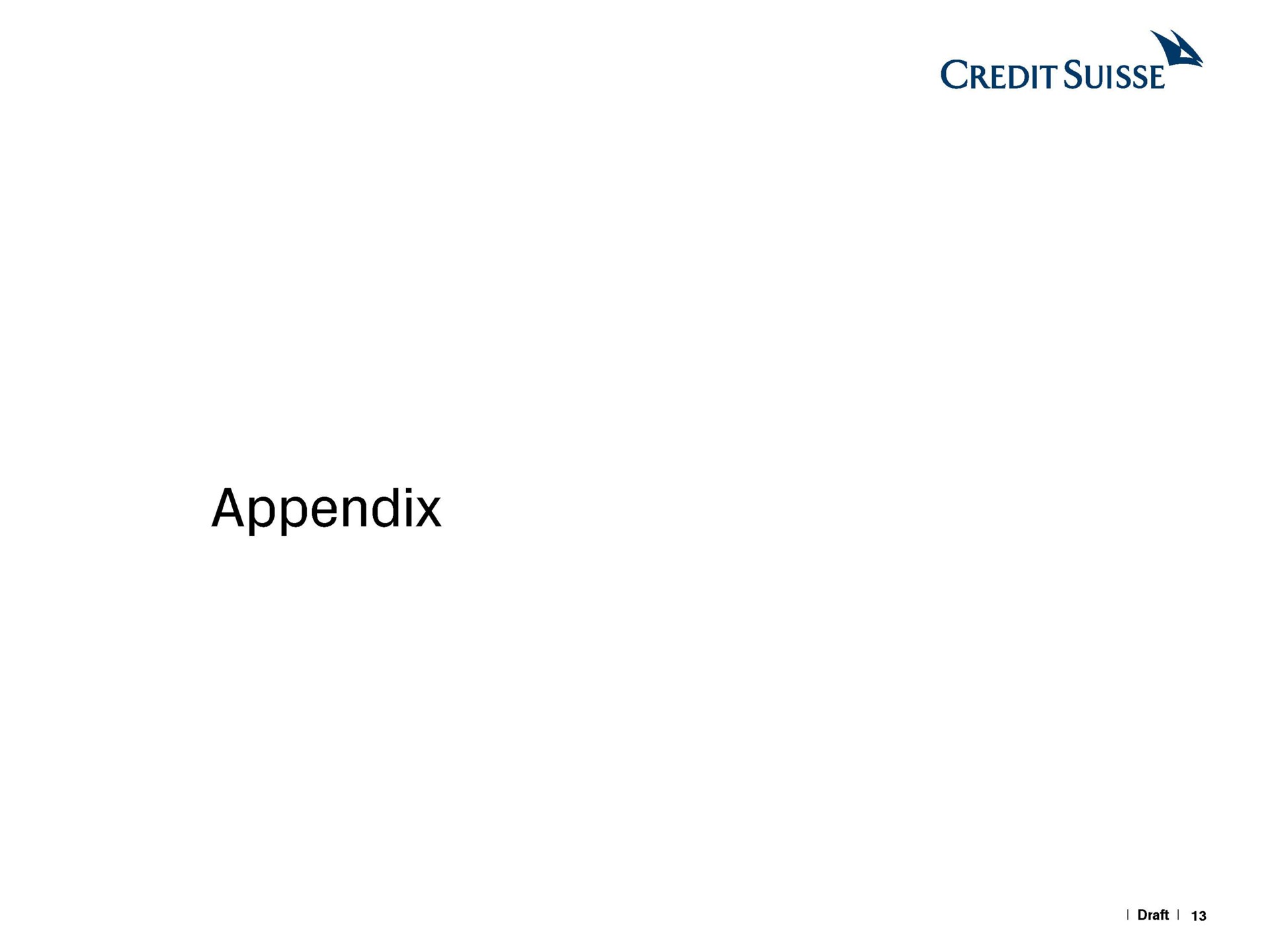 appendix credit | Credit Suisse