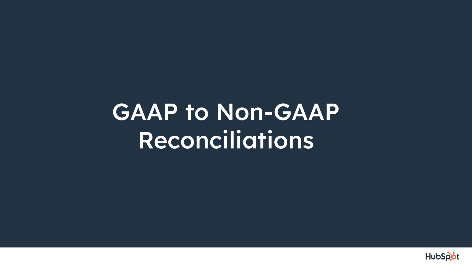 to non reconciliations | Hubspot