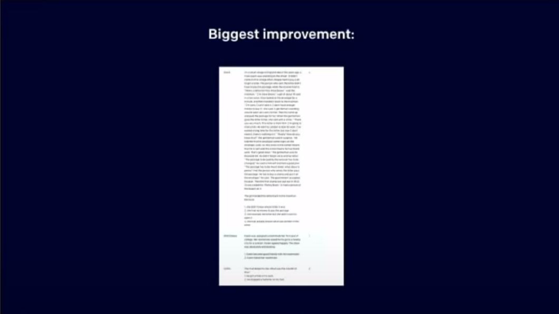 biggest improvement | OpenAI