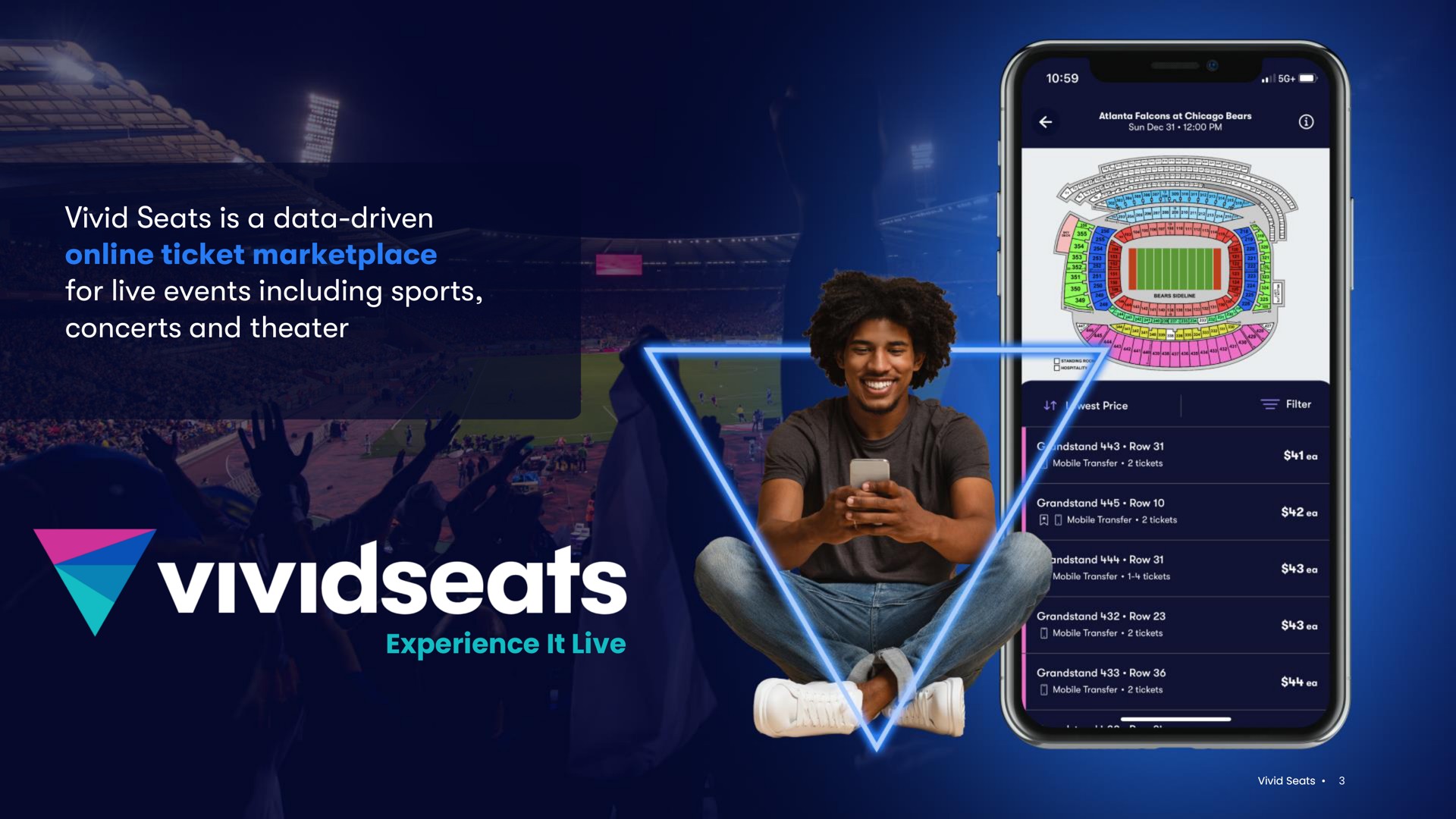 vivid seats is a data driven ticket for live events including sports concerts and theater experience it live | Vivid Seats
