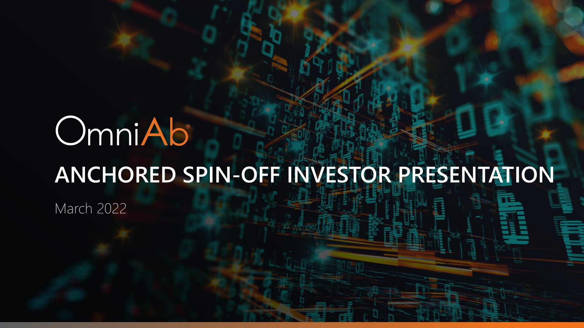 anchored spin off investor presentation | OmniAb