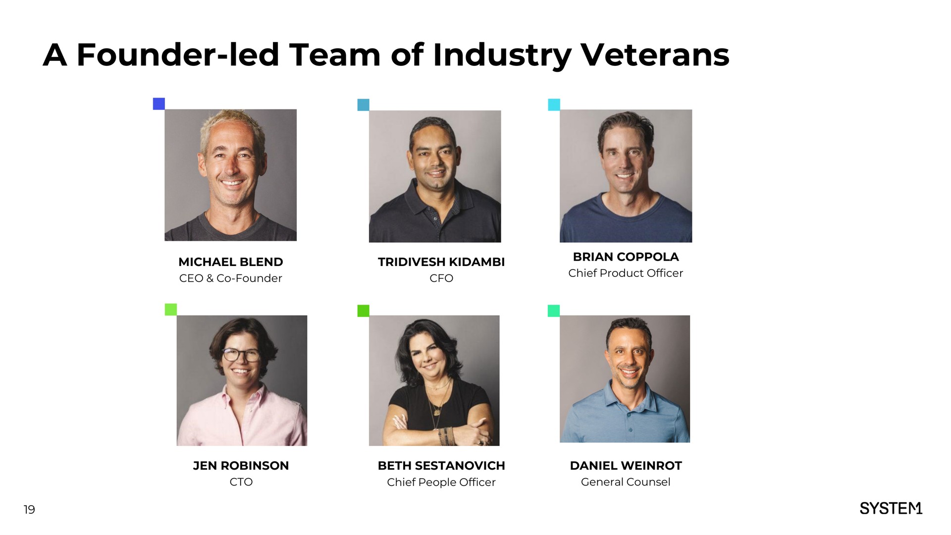 a founder led team of industry veterans | System1