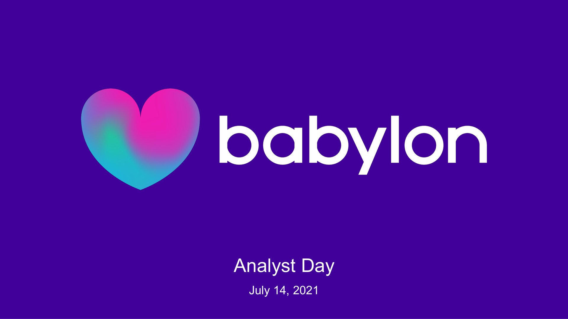 analyst day | Babylon