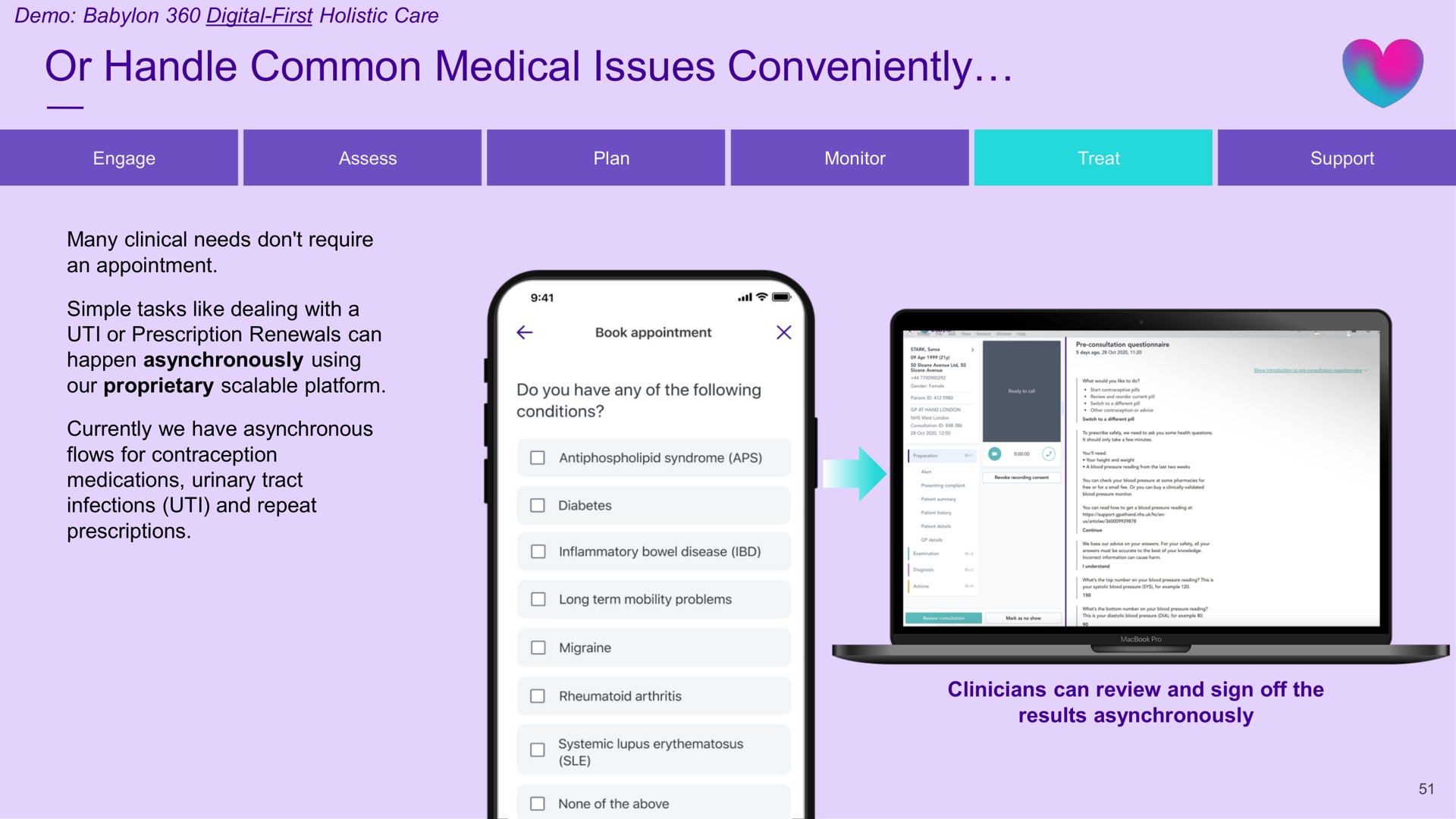 or handle common medical issues conveniently | Babylon