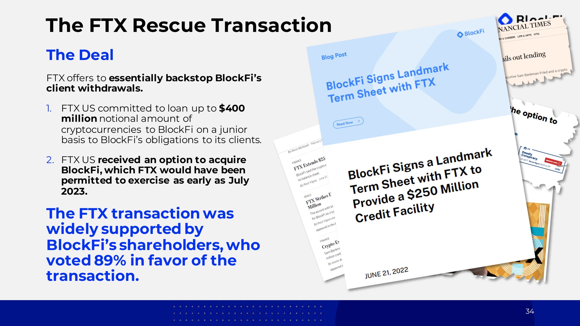 the rescue transaction the deal the transaction was widely supported by shareholders who voted in favor of the transaction ais client withdrawals sheet with blow provide facility we woe | BlockFi