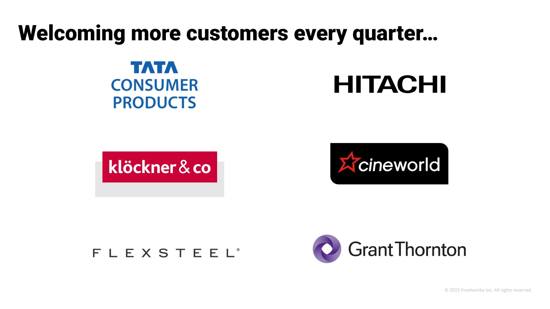 welcoming more customers every quarter consumer products grant | Freshworks