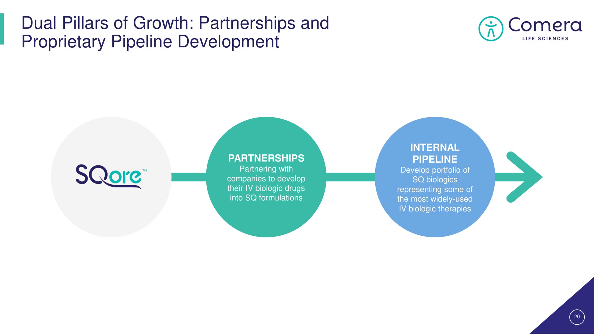 dual pillars of growth partnerships and proprietary pipeline development | Comera