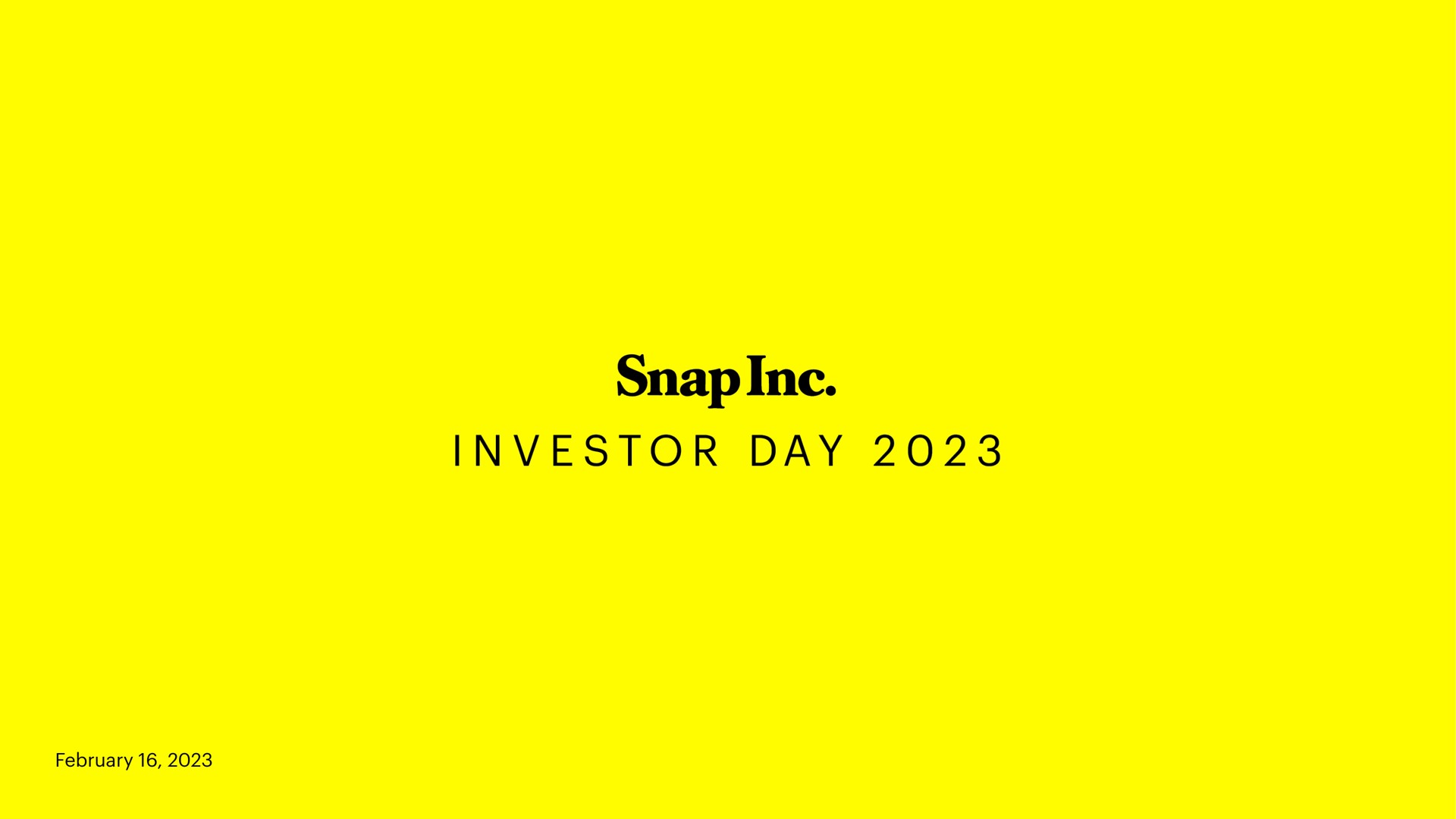 snap investor day | Snap Inc